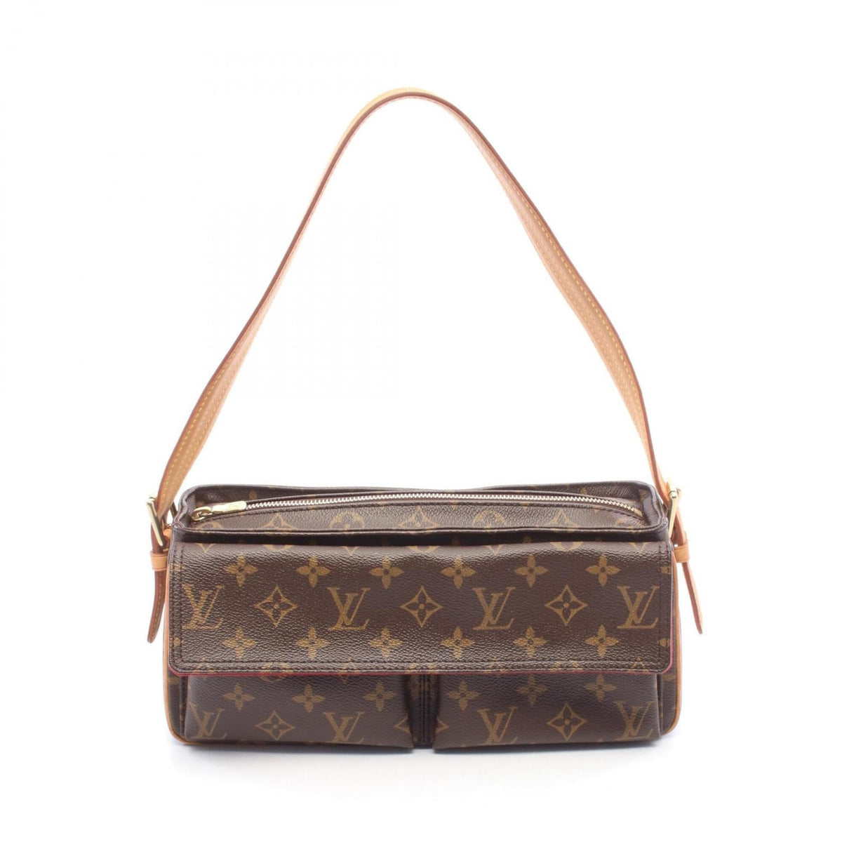 Louis Vuitton Brown Pvc Leather Handbag Shoulder Bag (Pre-Owned)