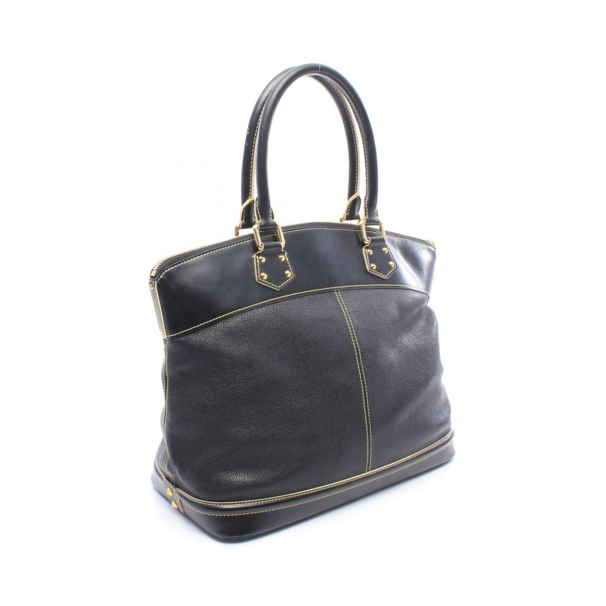 Louis Vuitton Black Leather Handbag (Pre-Owned)