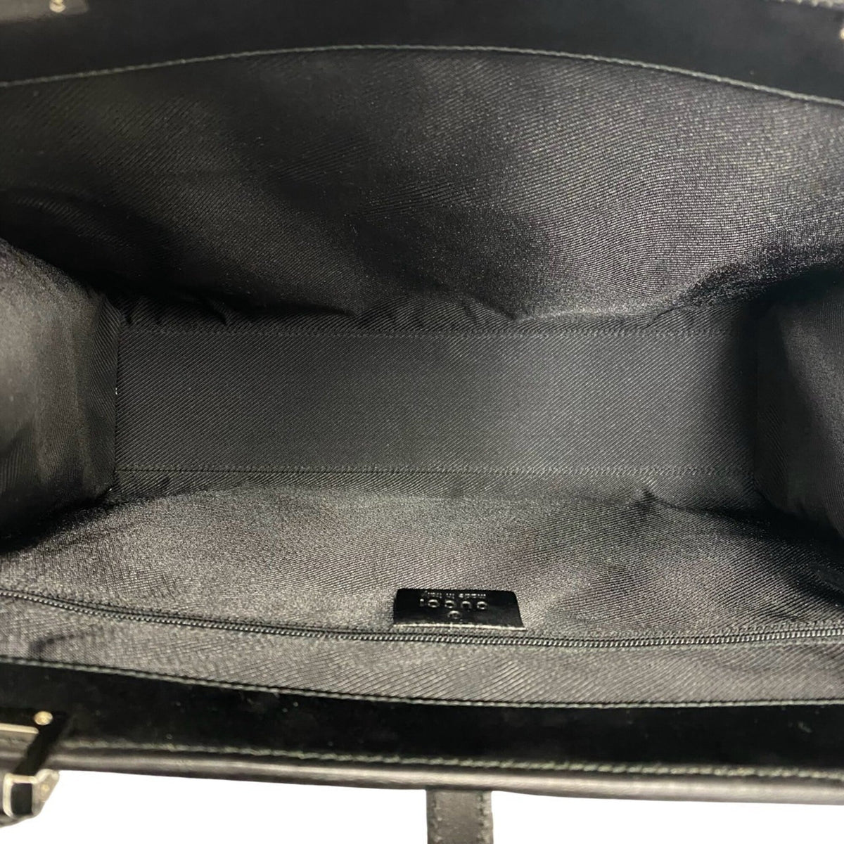 Gucci Black Canvas Leather Handbag Shoulder Bag (Pre-Owned)