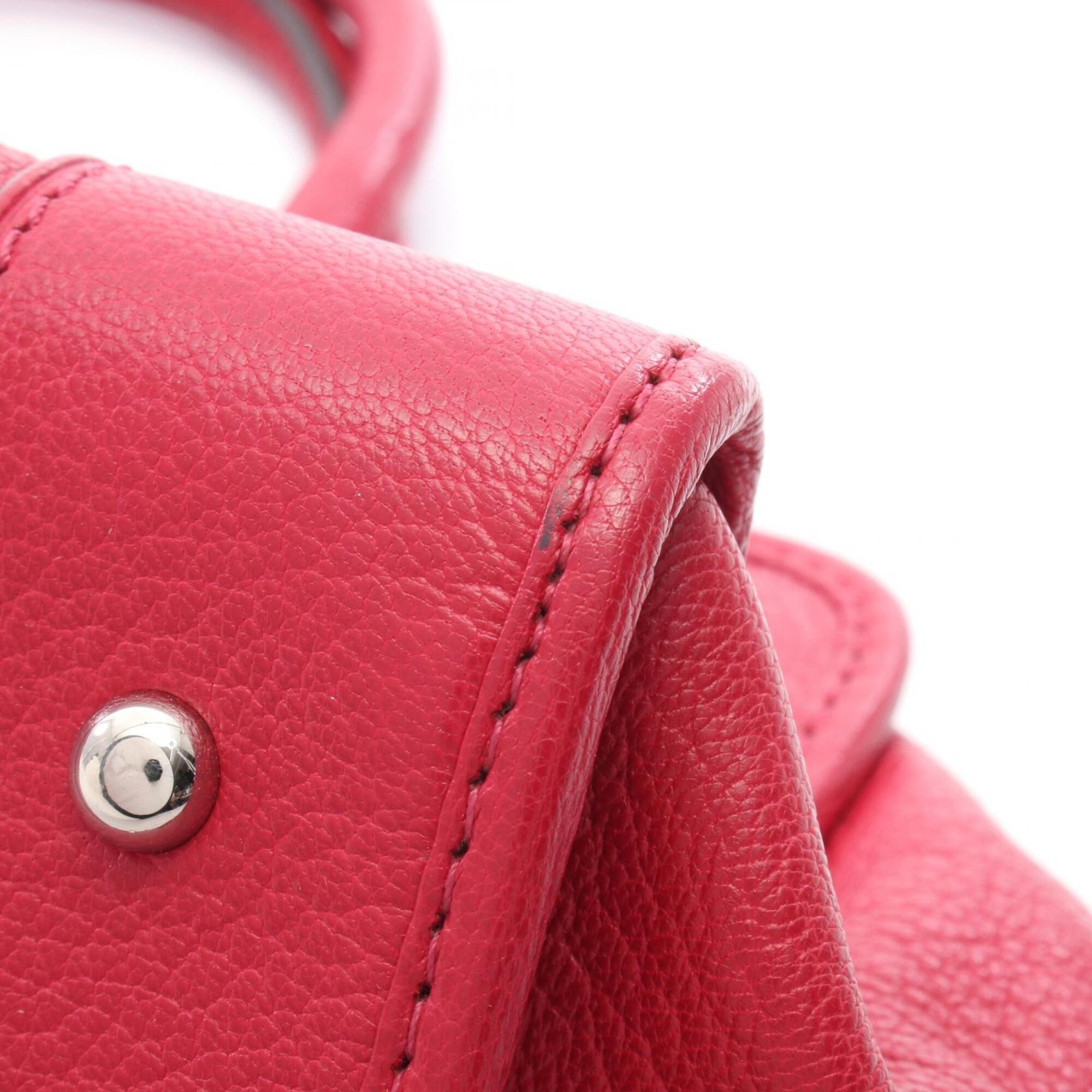 Loewe Red Color Leather Handbag (Pre-Owned)