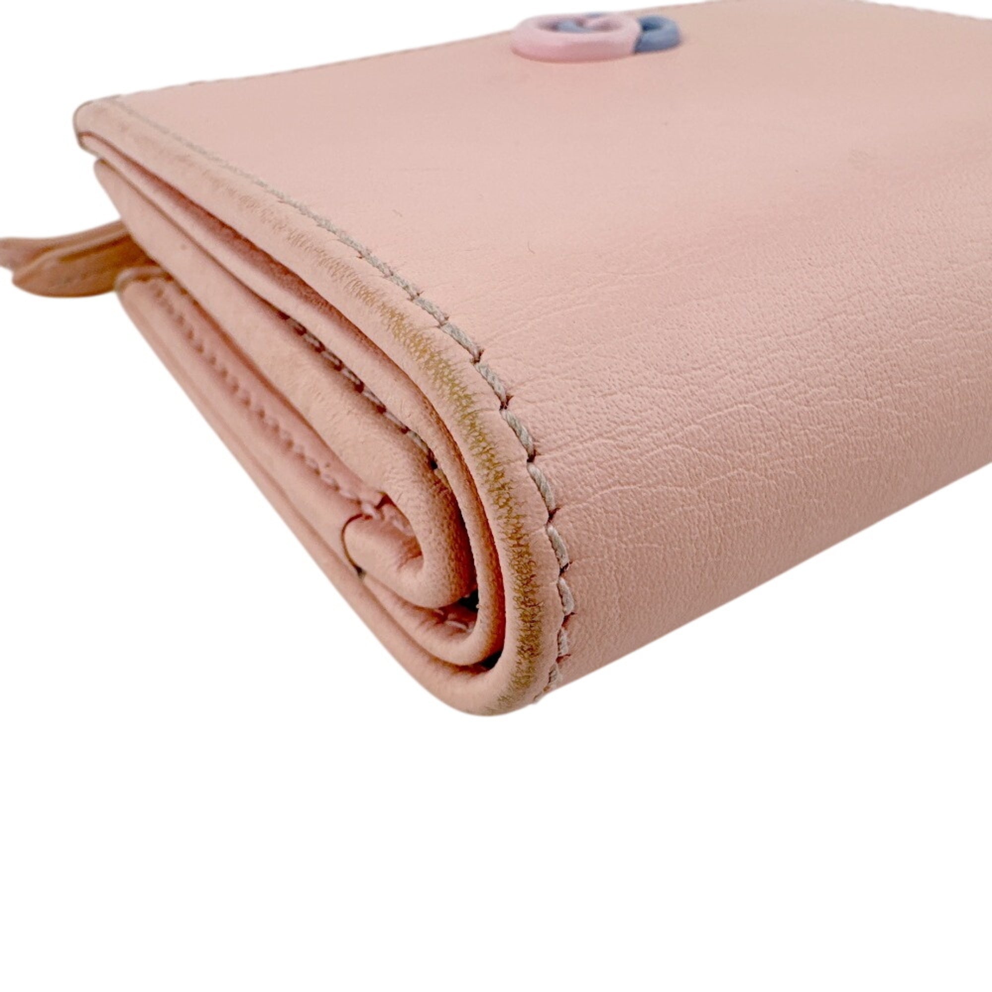 Gucci Blue Pink Leather Wallet (Bi-Fold) (Pre-Owned)