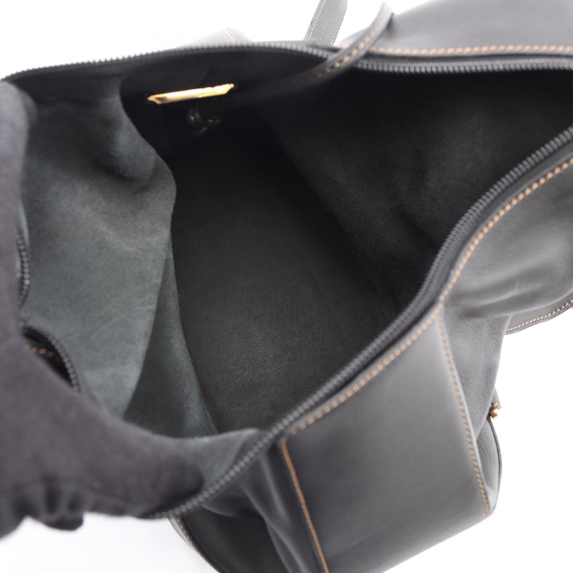 Loewe Black Leather Handbag Shoulder Bag (Pre-Owned)