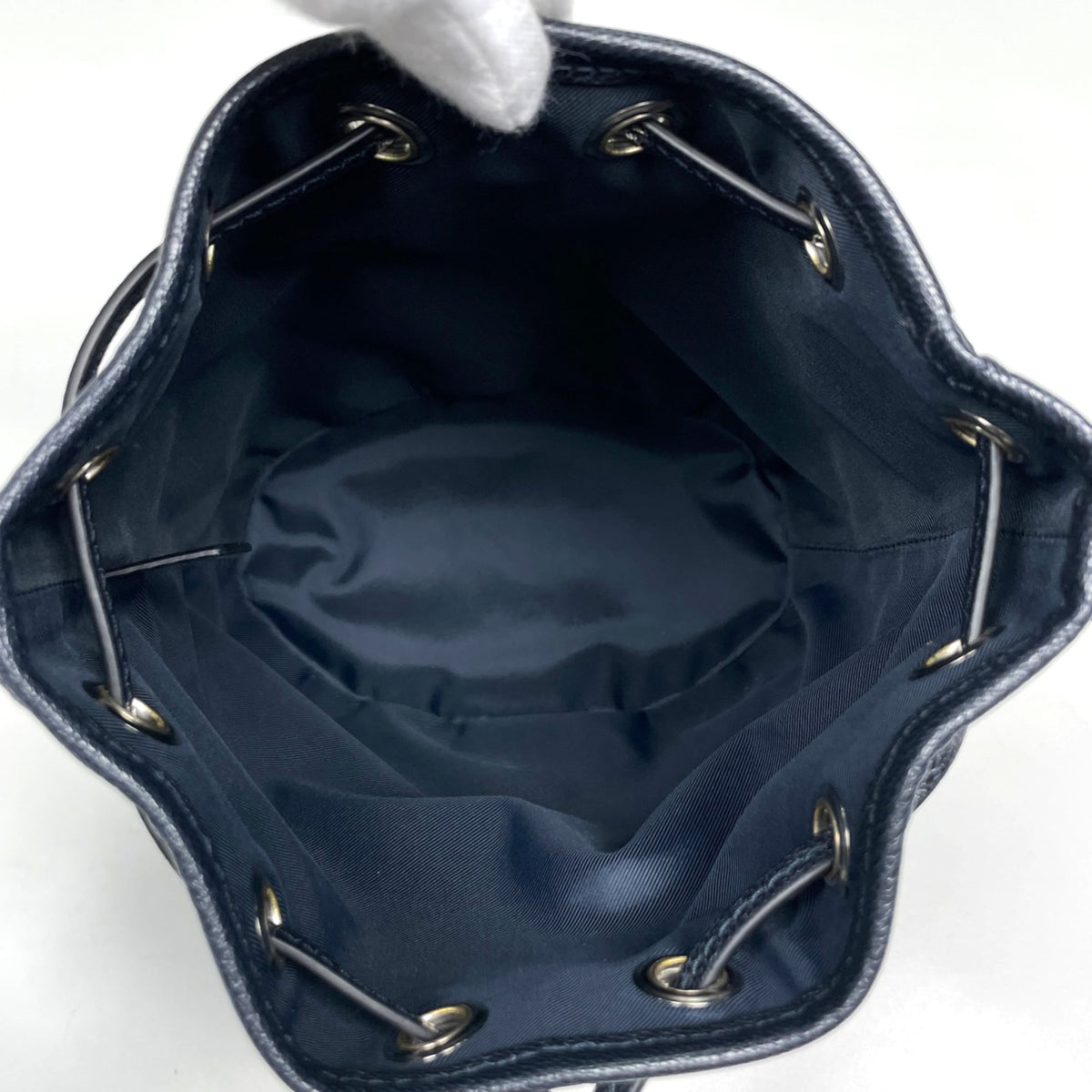 Gucci Dark Blue Denim Leather Shoulder Bag (Pre-Owned)
