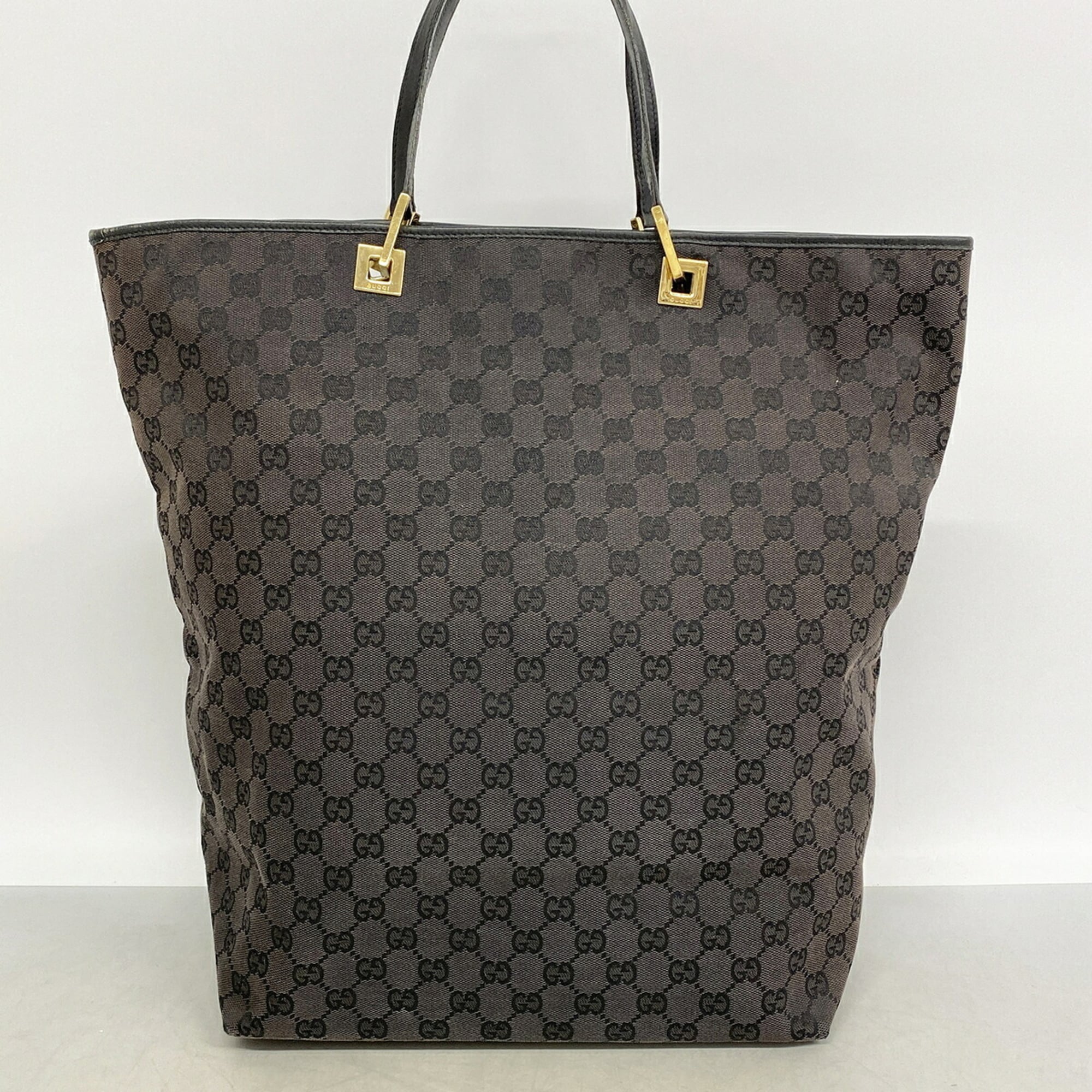 Gucci Black Canvas Tote Bag (Pre-Owned)
