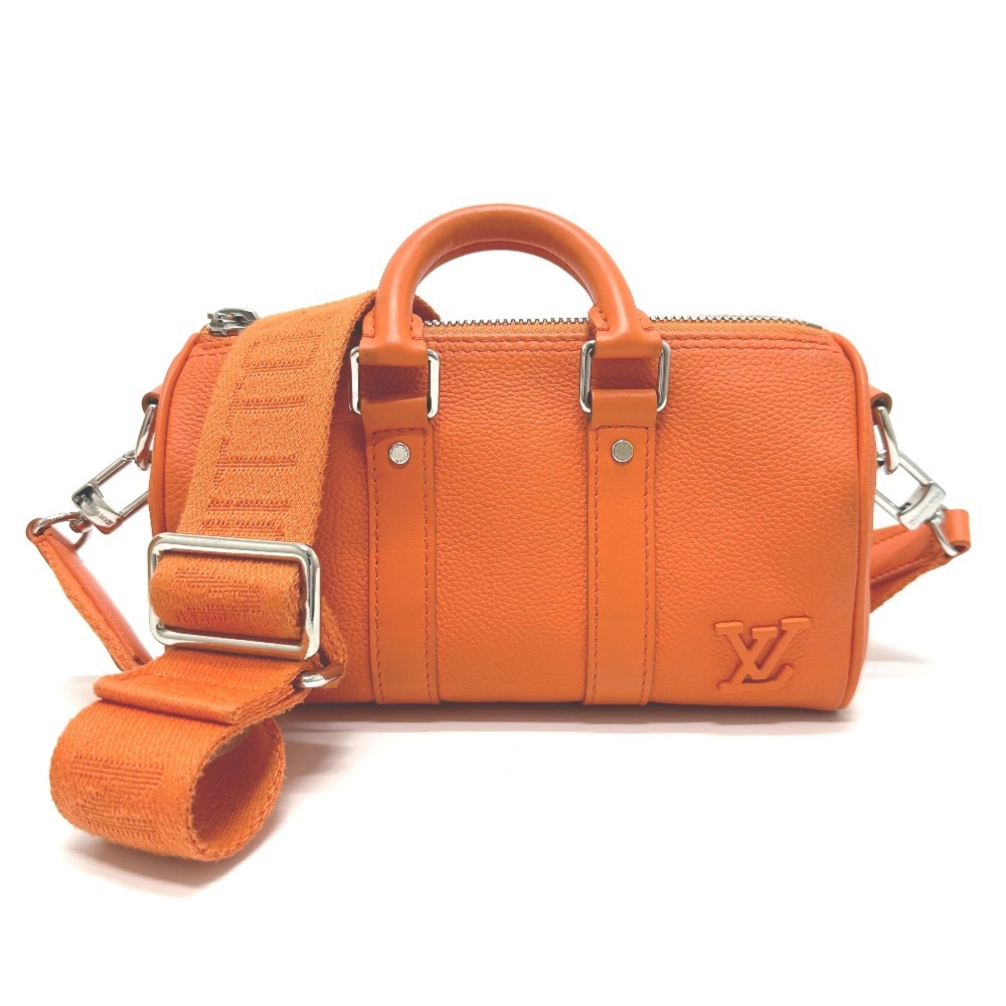 Louis Vuitton Orange Leather Shoulder Bag (Pre-Owned)
