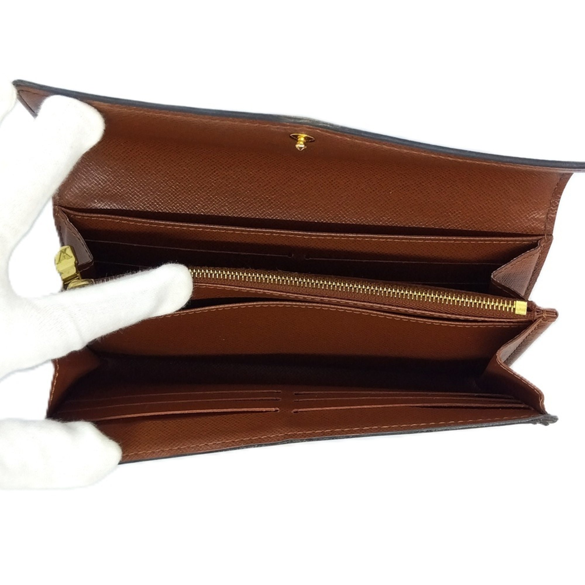 Louis Vuitton Monogram Black Monogram Long Wallet (Bi-Fold) (Pre-Owned)