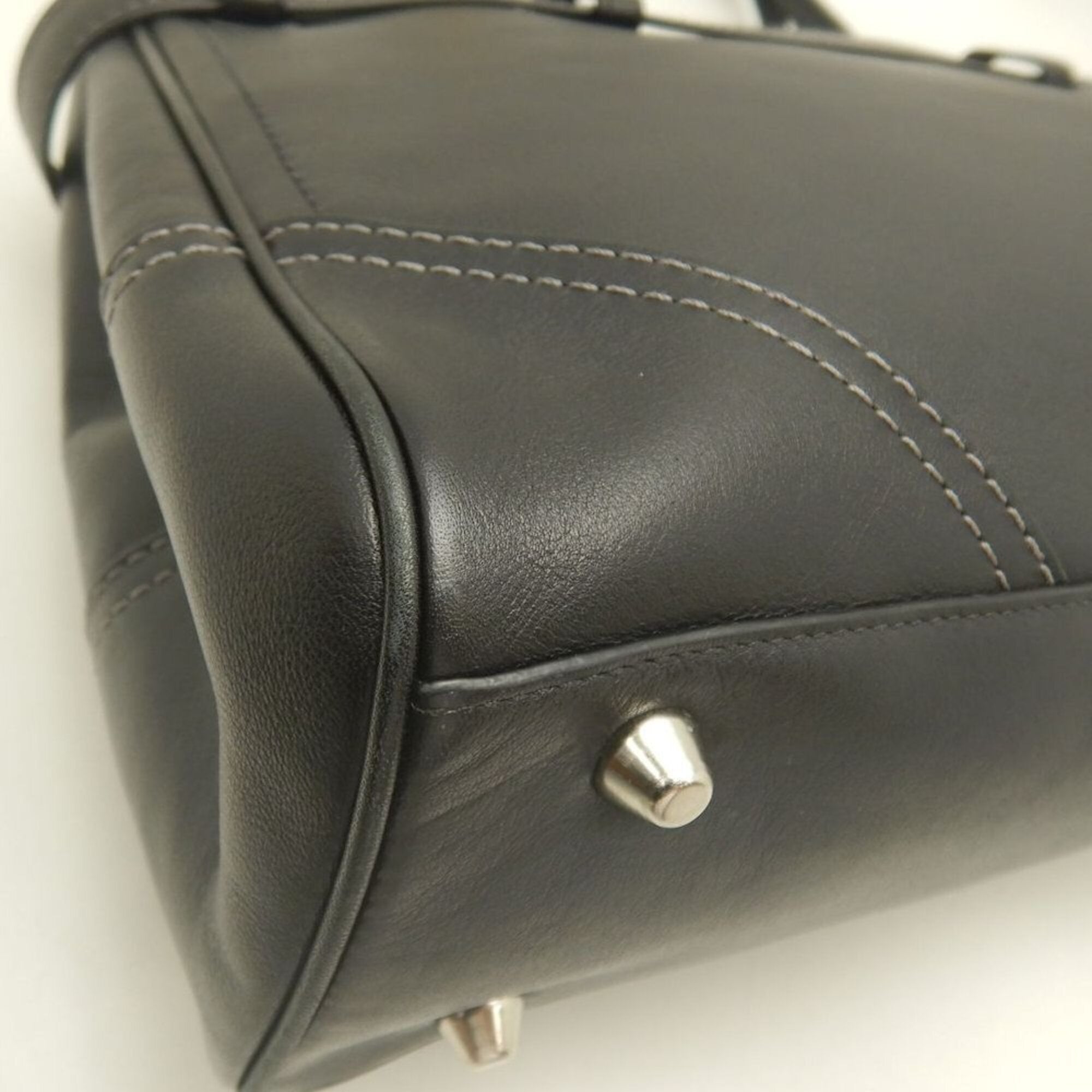 Coach Black Leather Tote Bag (Pre-Owned)