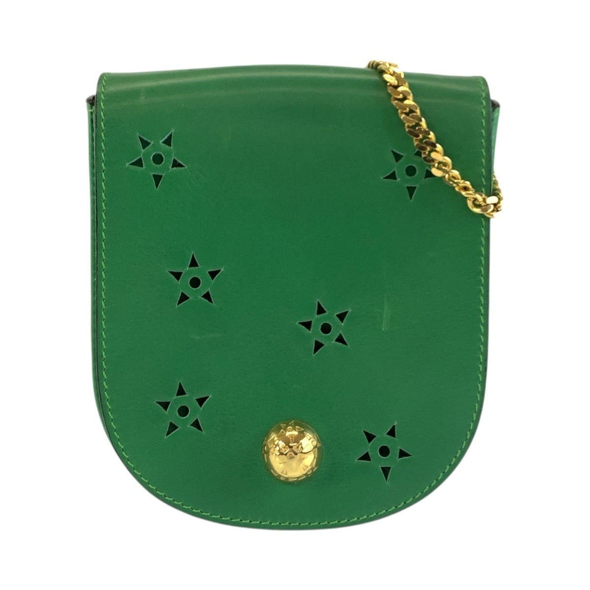 Celine Green Leather Pochette Shoulder Bag (Pre-Owned)
