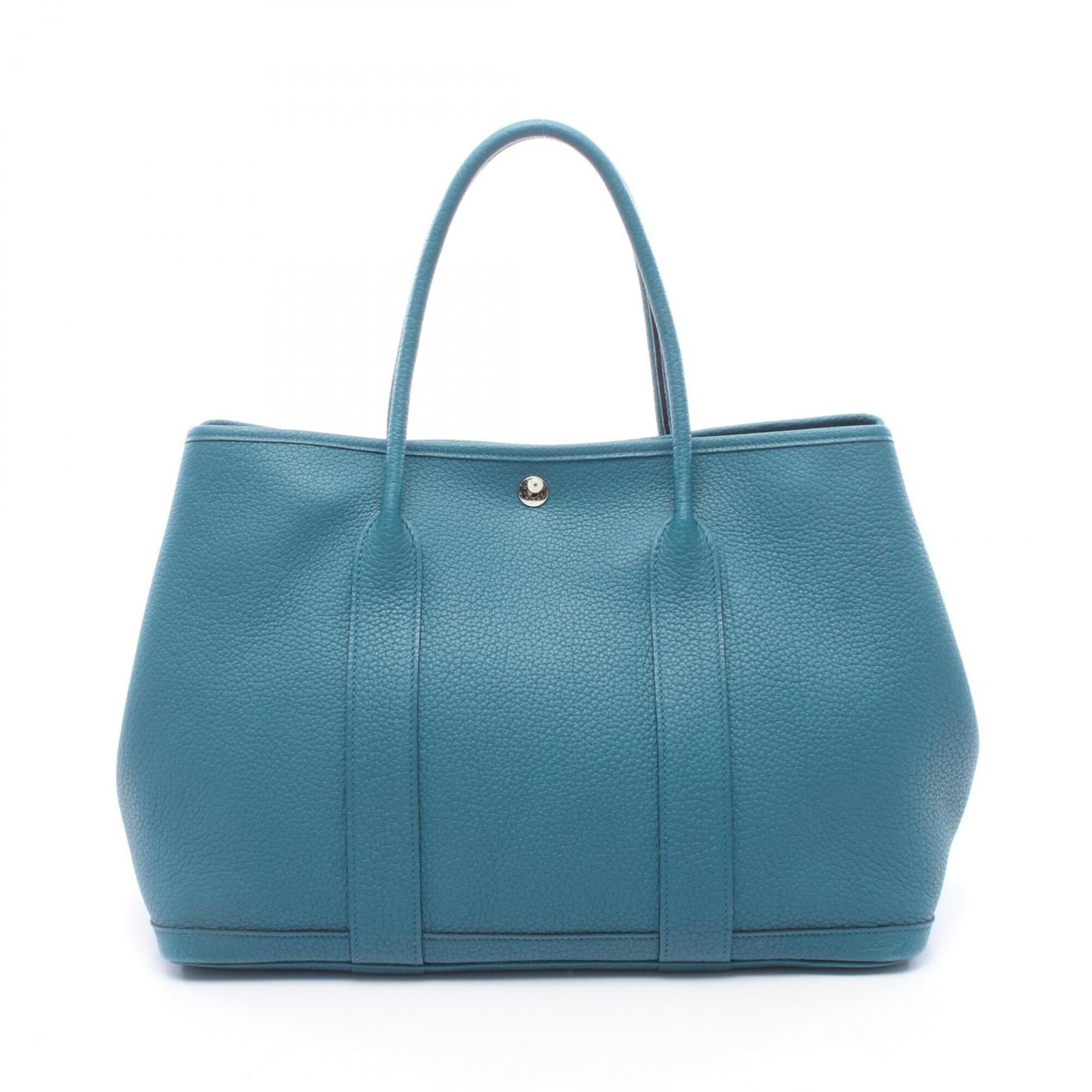 Hermes Cobalt Green Negonda Leather Handbag Tote Bag (Pre-Owned)