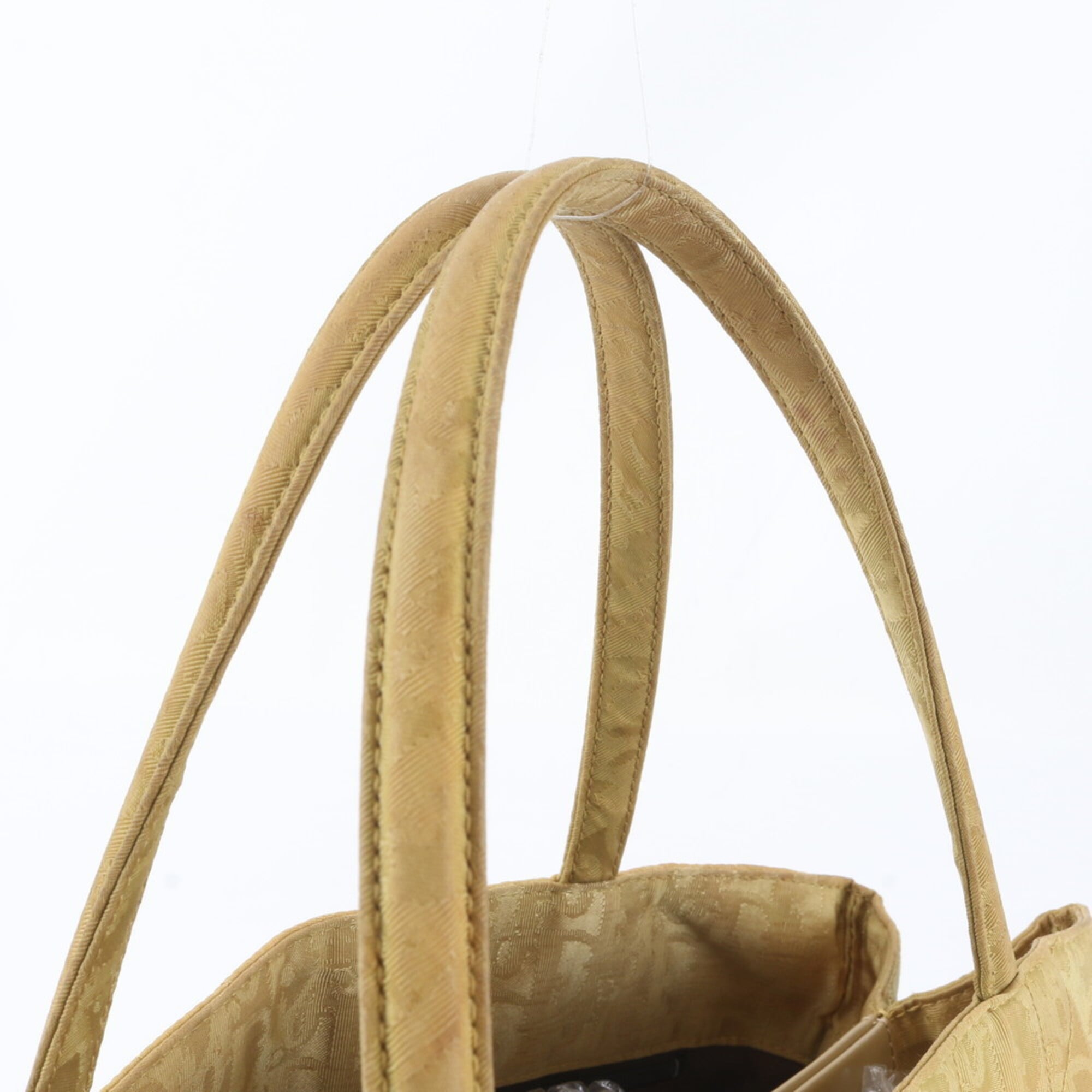 Christian Dior Cream Yellow Shoulder Bag Tote Bag (Pre-Owned)