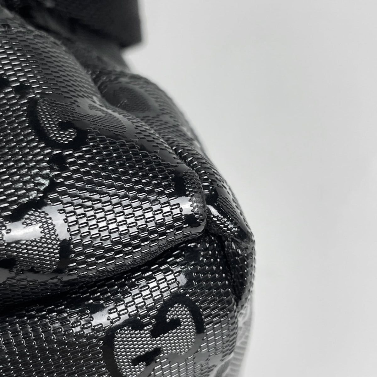 Gucci Gg Imprimé Black Coated Canvas Backpack (Pre-Owned)