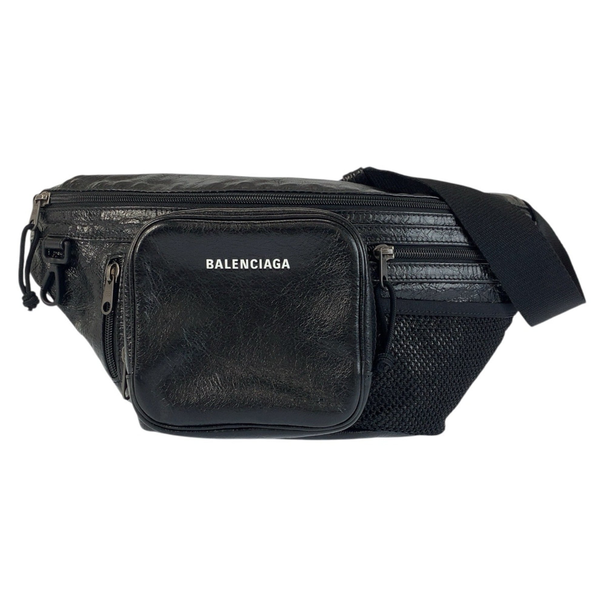 Balenciaga Black Leather Fanny Pack (Pre-Owned)