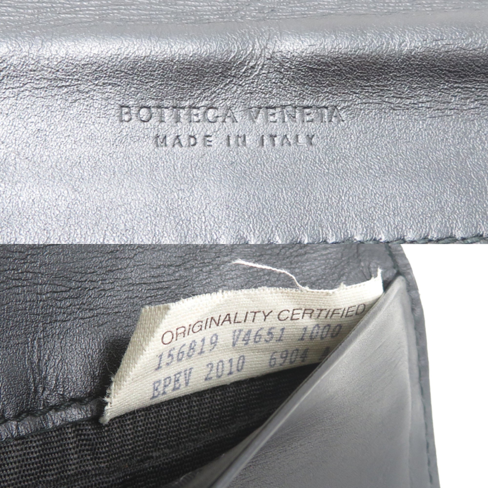 Bottega Veneta Black Leather Wallet (Bi-Fold) (Pre-Owned)