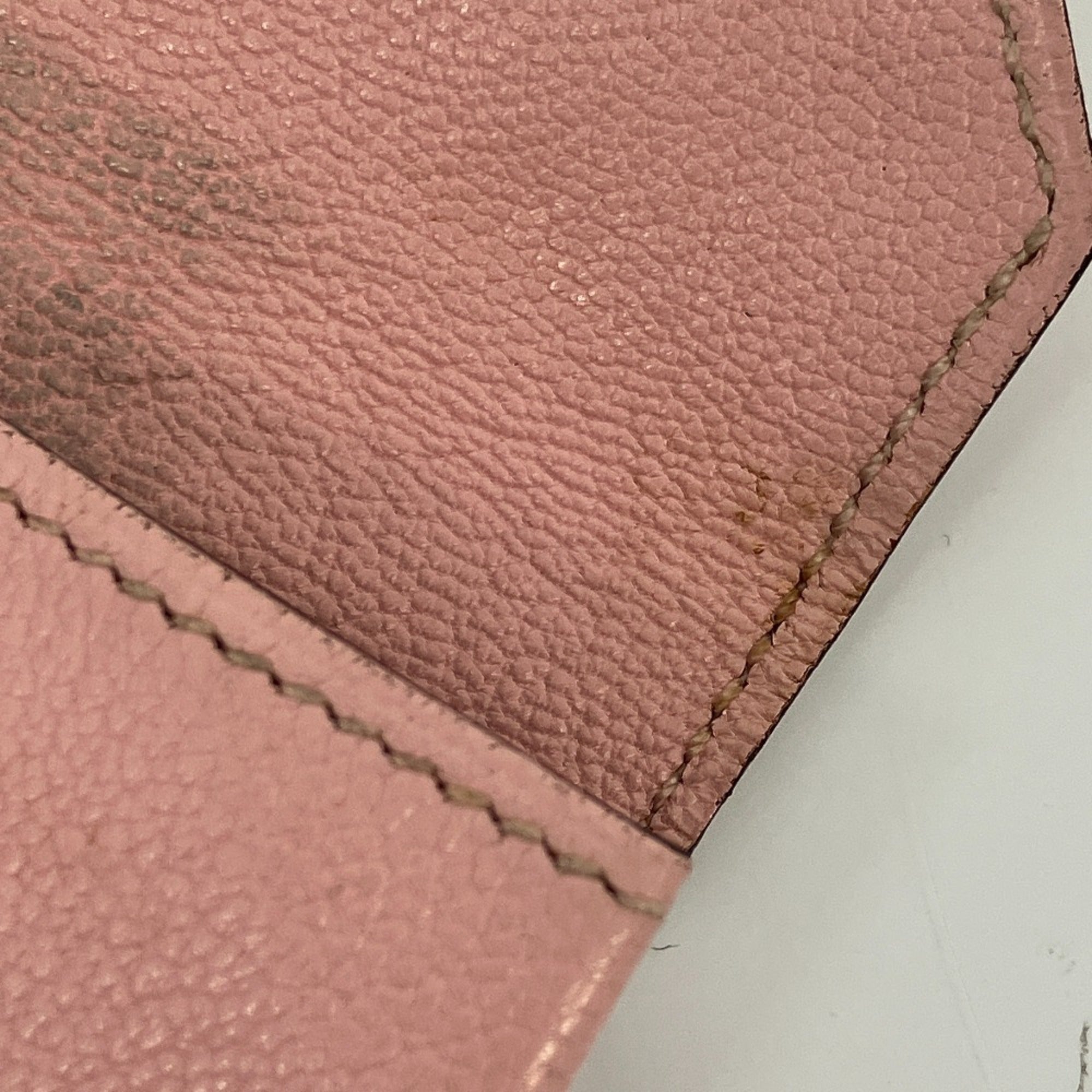 Hermes Pink Rose Sakura Leather Coin Purse/Coin Case (Pre-Owned)