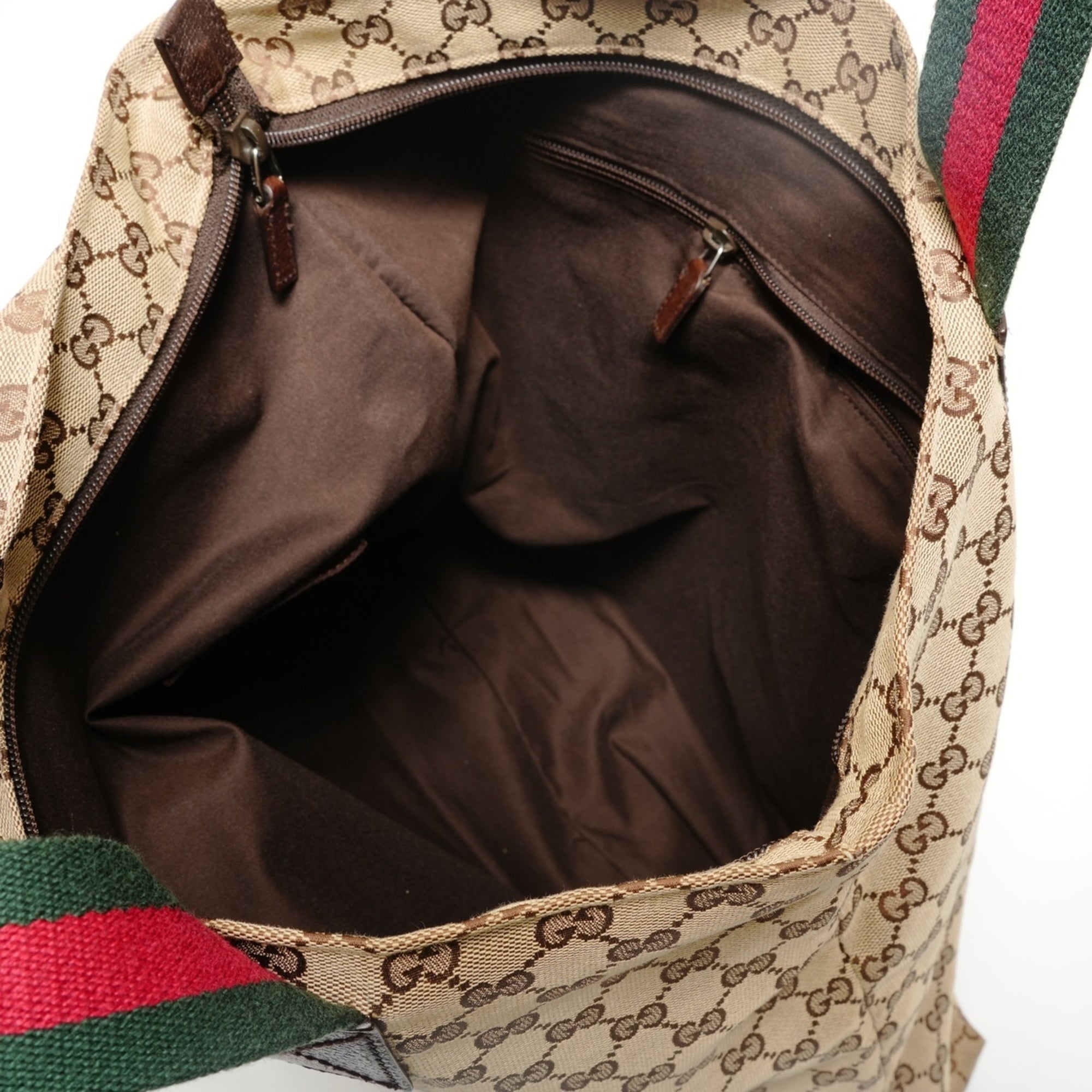 Gucci Gg Canvas Beige Gg Canvas Shoulder Bag (Pre-Owned)