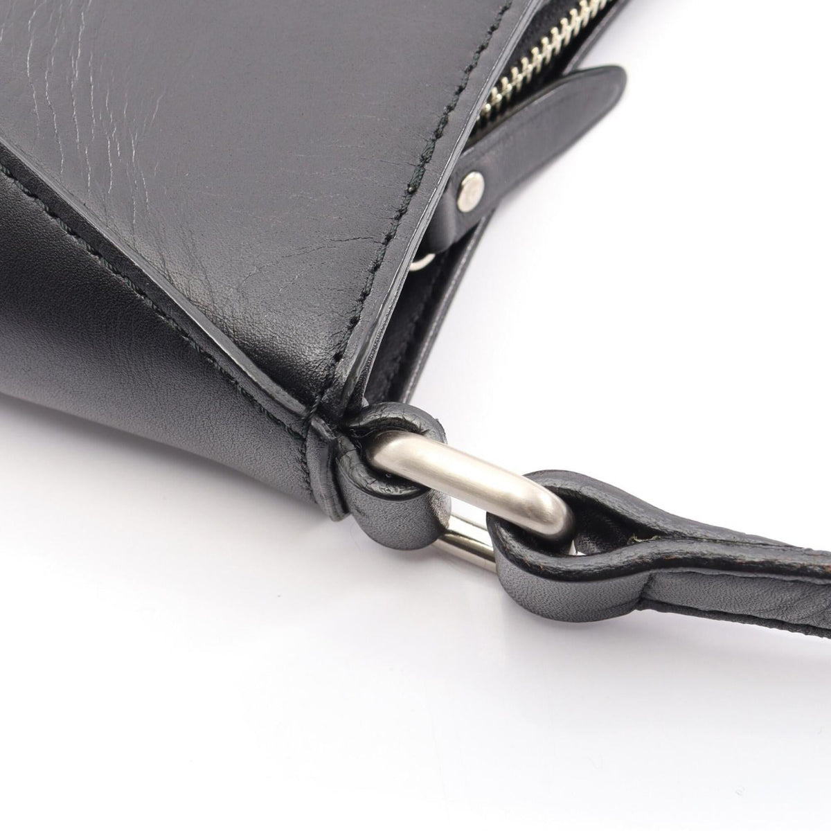 Burberry Black Leather Handbag Shoulder Bag (Pre-Owned)