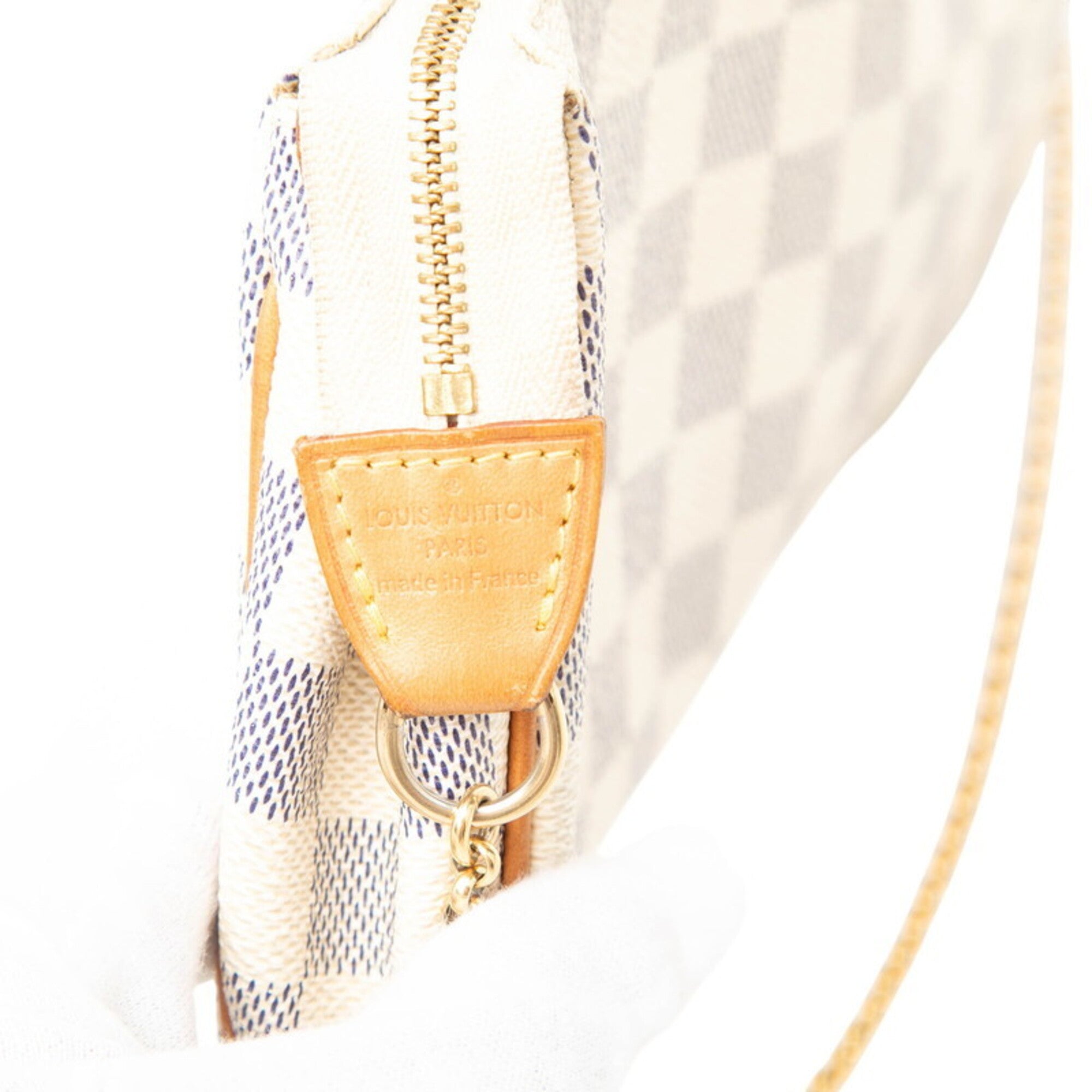 Louis Vuitton Damier Azur White Pvc Leather Handbag Shoulder Bag (Pre-Owned)