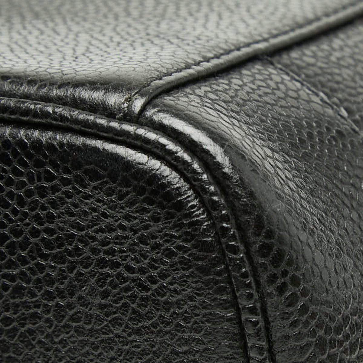 Chanel Black Grained Calfskin Vanity Bag (Pre-Owned)