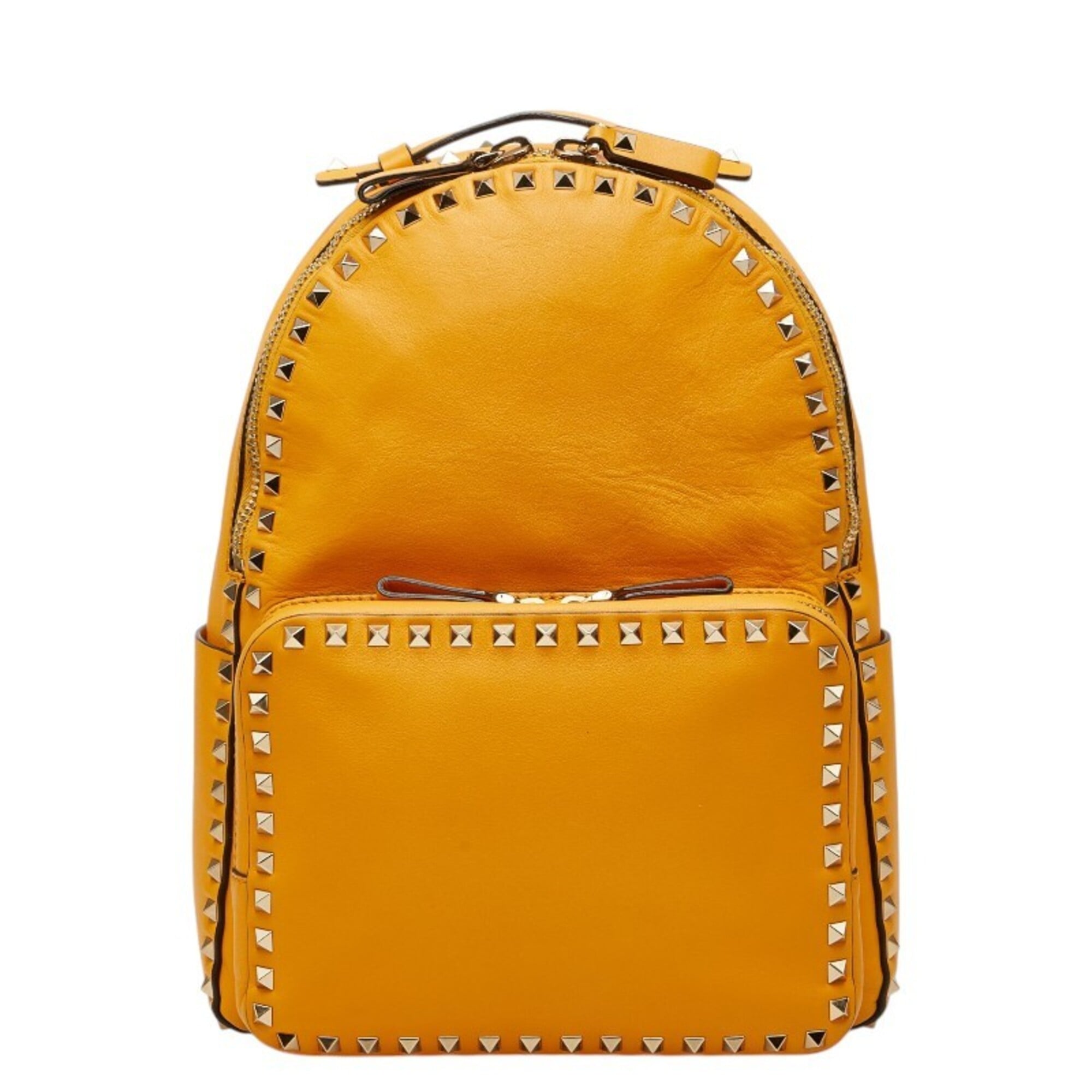 Valentino Yellow Gold Leather Backpack (Pre-Owned)