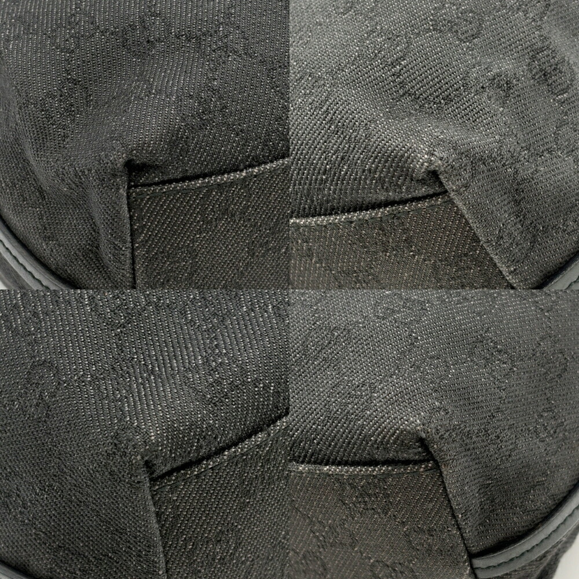 Gucci Black Gg Canvas Shoulder Bag Tote Bag (Pre-Owned)