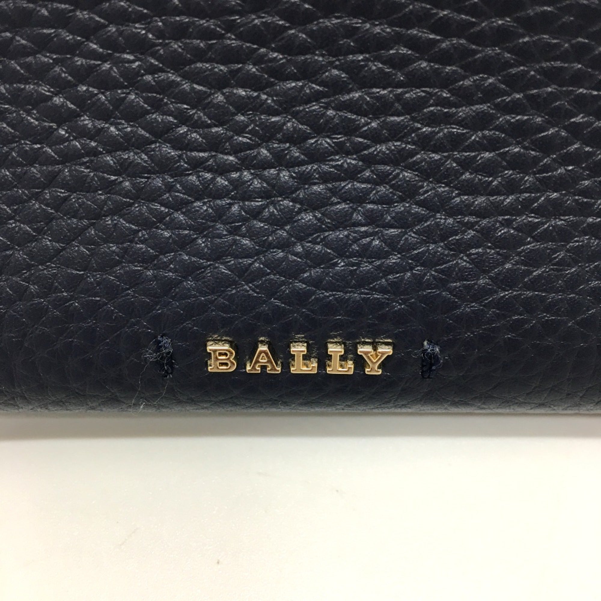 Bally Navy Leather Shoulder Bag (Pre-Owned)