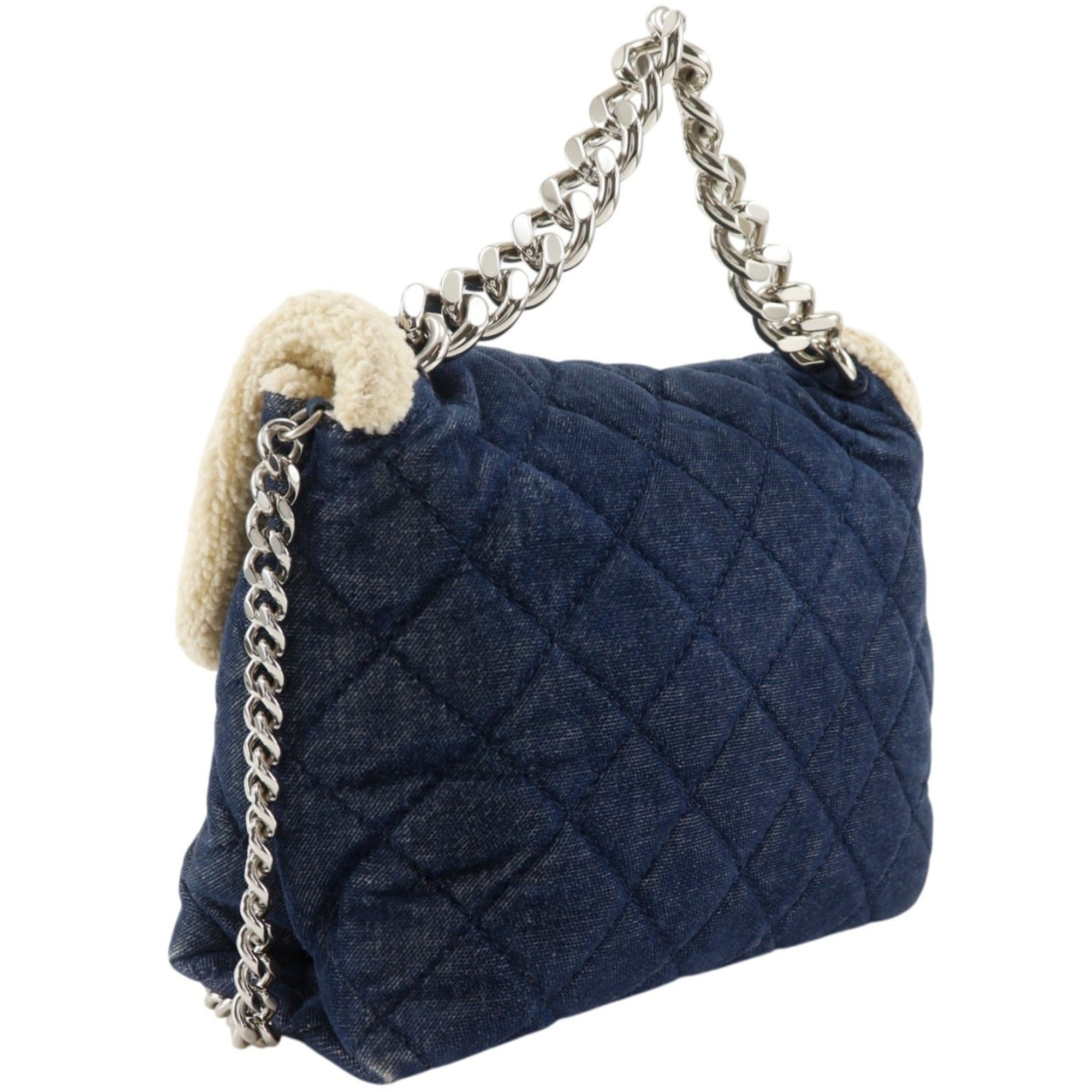 Stella Mccartney Blue Quilting Denim Shoulder Bag (Pre-Owned)