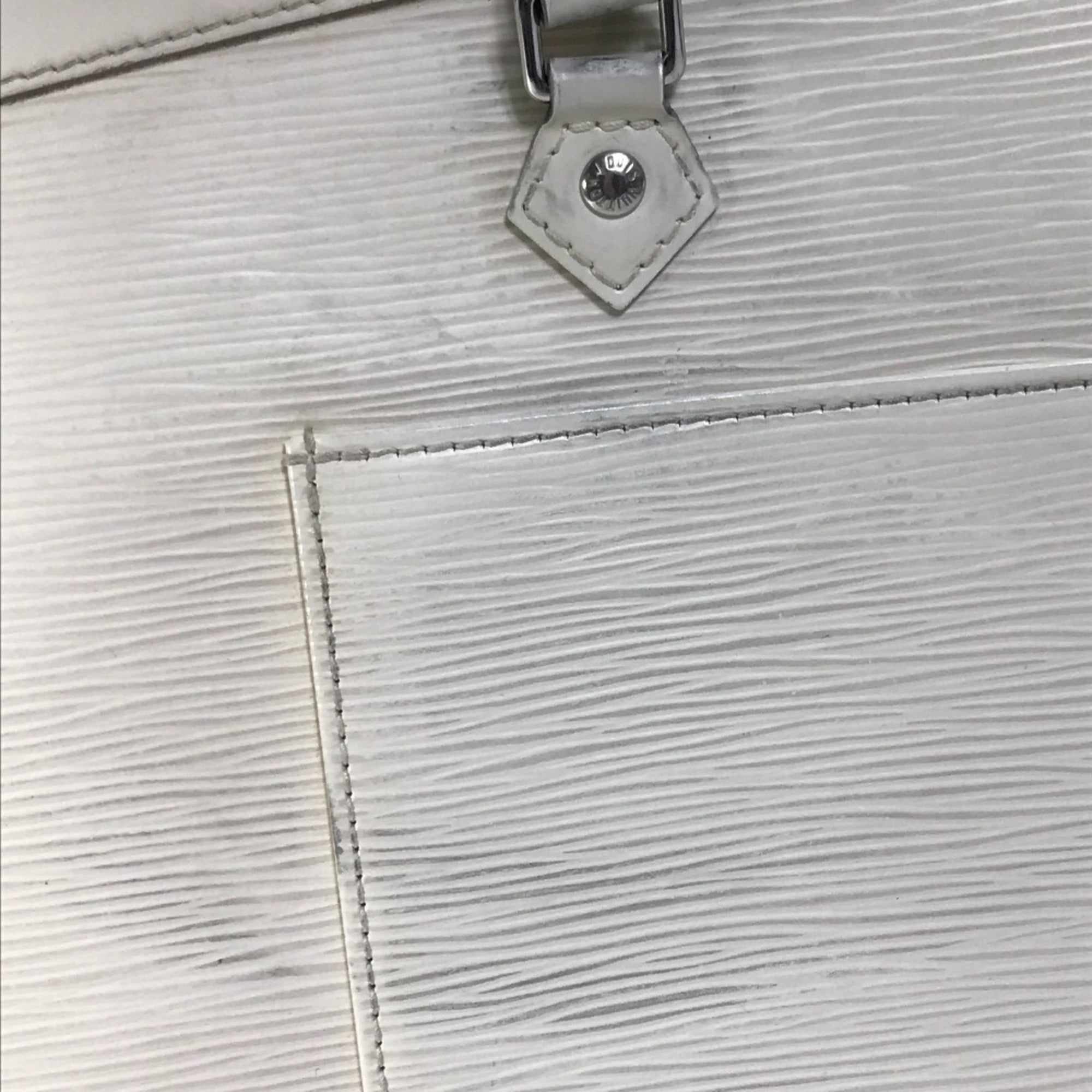 Louis Vuitton Epi Galle Lv Off White White Epi Leather Shoulder Bag Tote Bag (Pre-Owned)