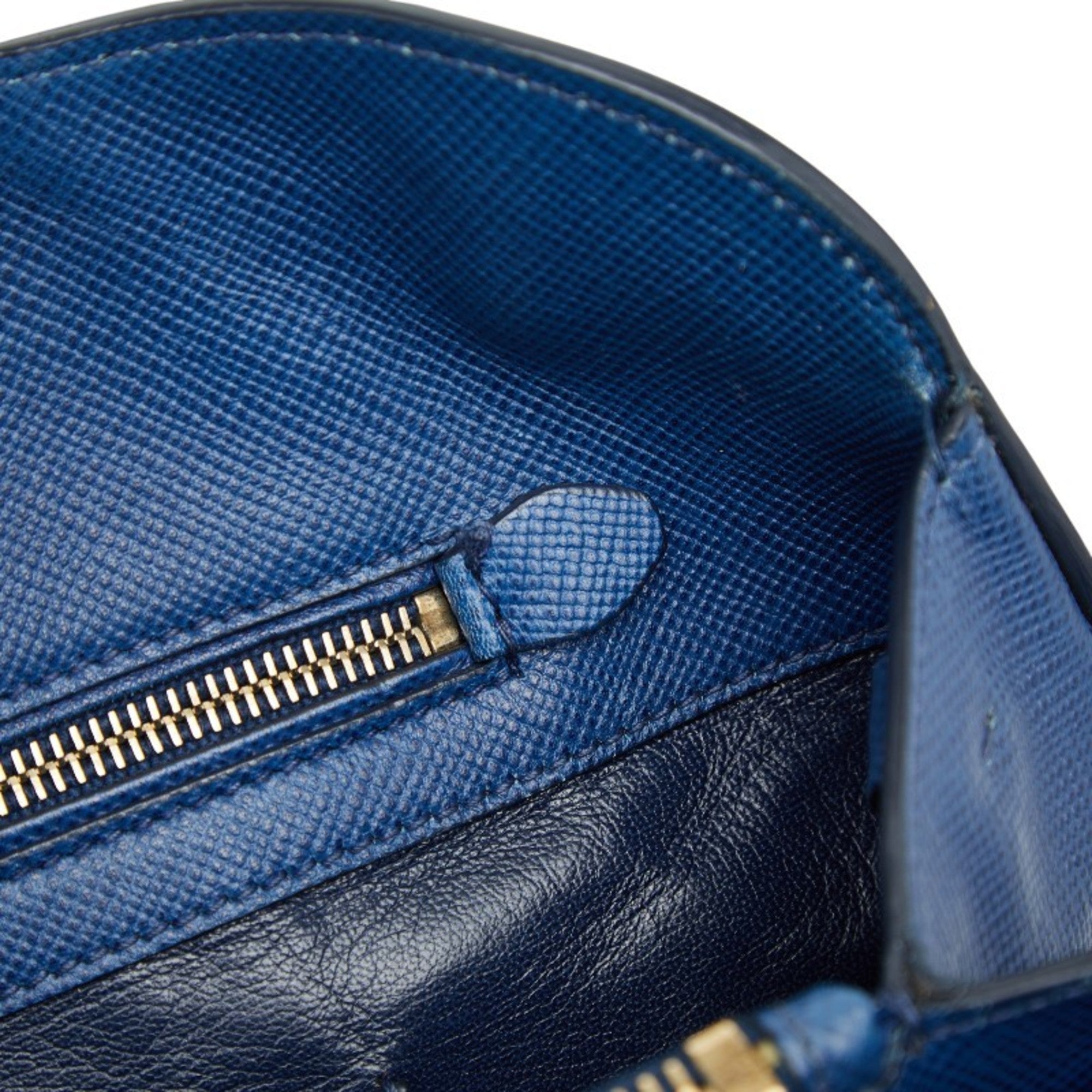 Prada Blue Leather Handbag (Pre-Owned)