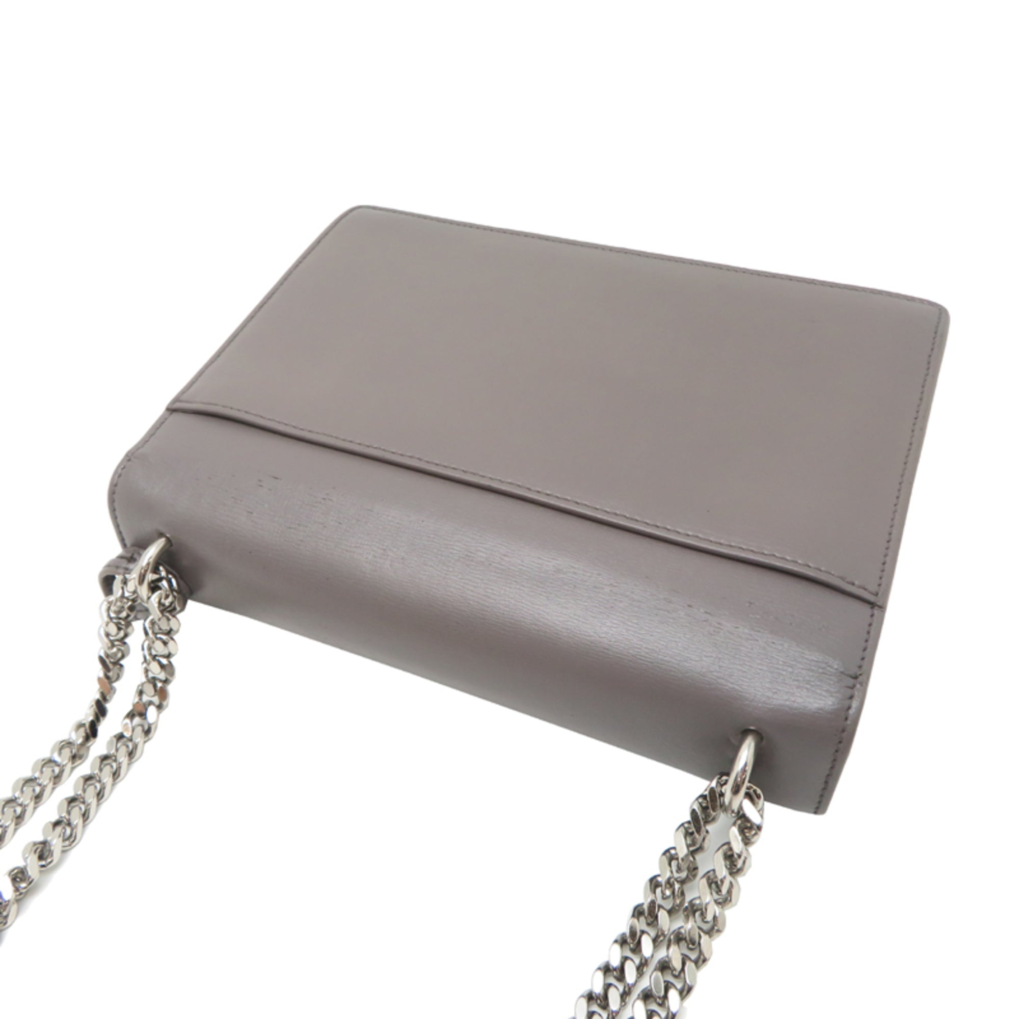 Saint Laurent Grayish Leather Shoulder Bag (Pre-Owned)