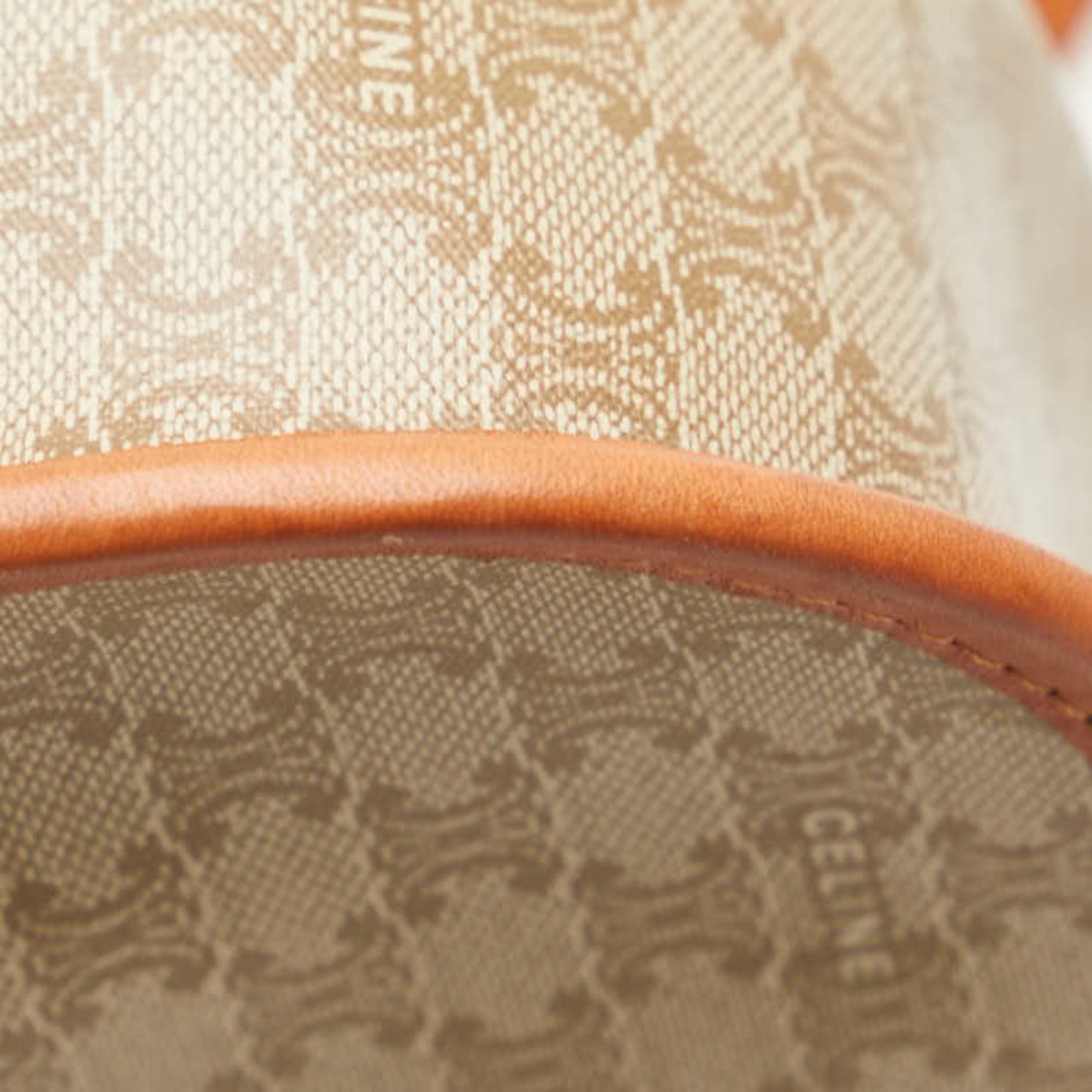 Celine Macadam Beige Brown Pvc Leather Shoulder Bag (Pre-Owned)
