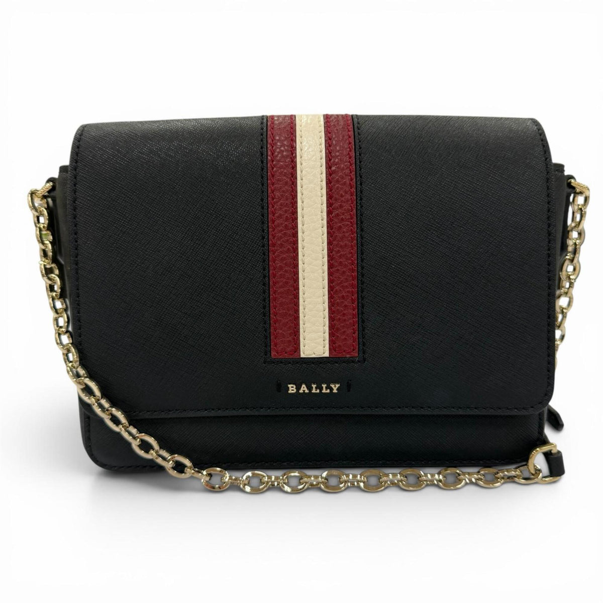 Bally Black Leather Shoulder Bag (Pre-Owned)