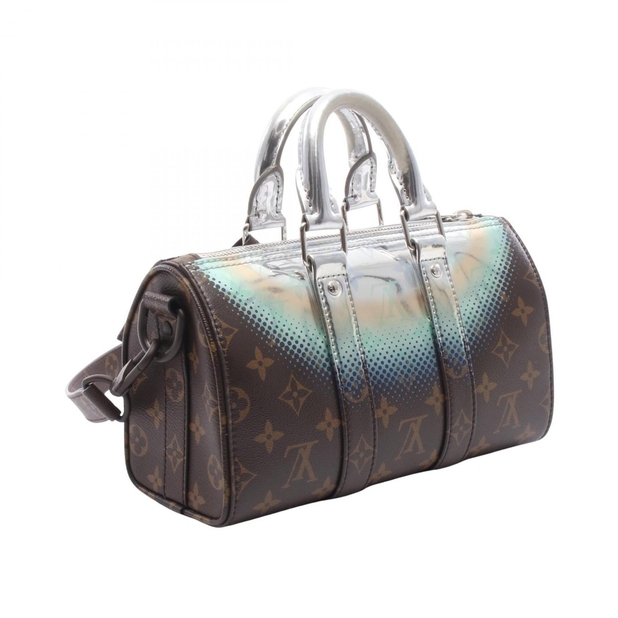Louis Vuitton Brown Multi-Color Silver Coated Canvas Handbag (Pre-Owned)