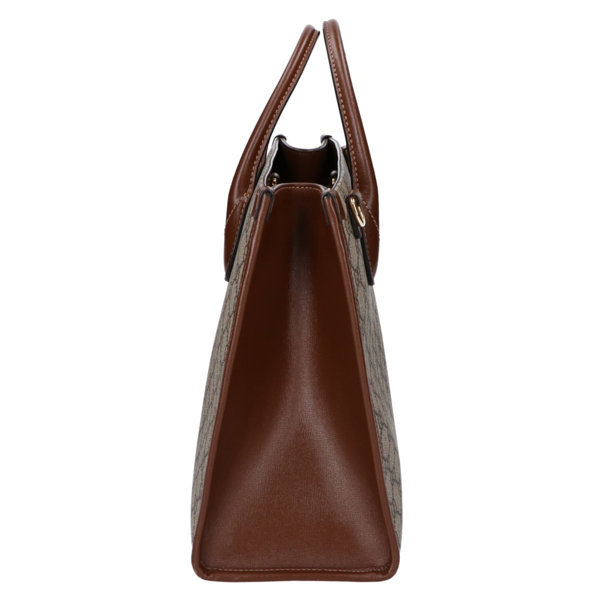 Gucci Beige Brown Pvc Tote Bag (Pre-Owned)
