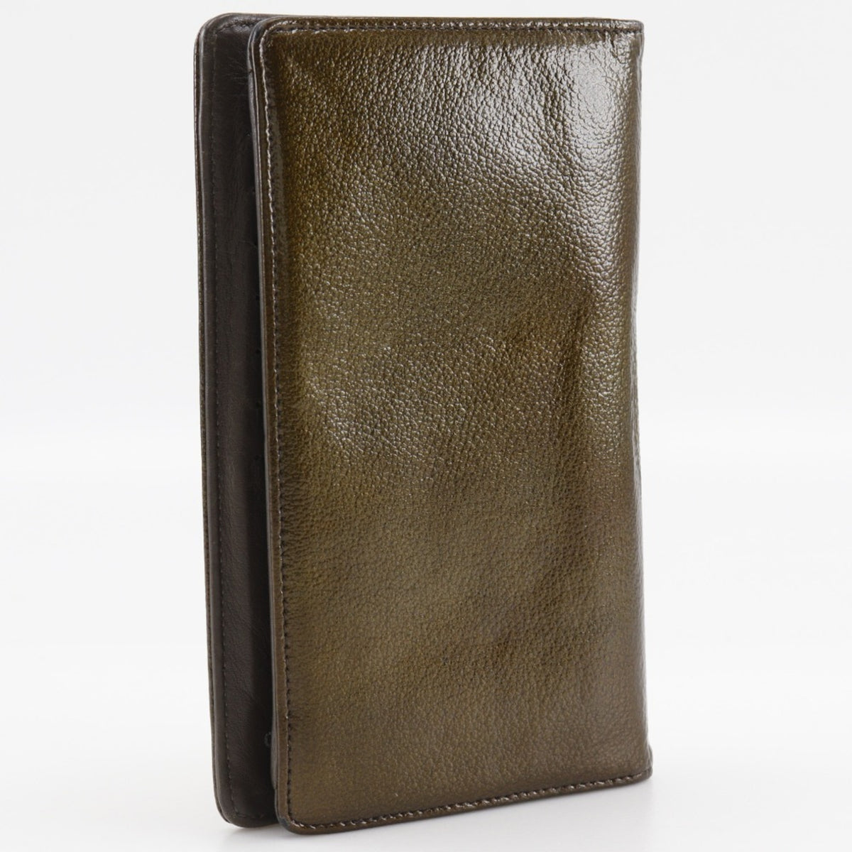 Chanel Bronze Leather Long Wallet (Bi-Fold) (Pre-Owned)