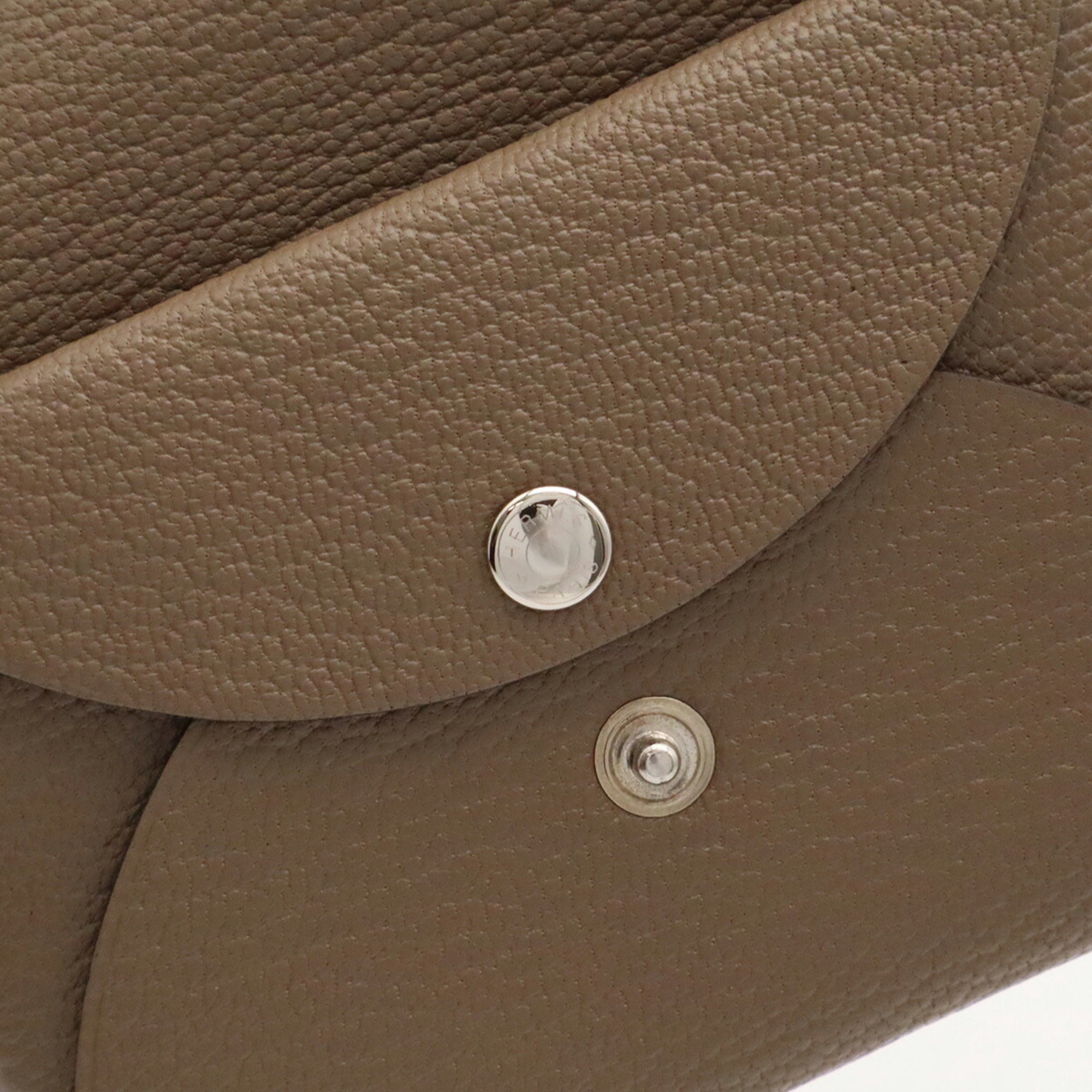 Hermes Etoupe Gray Grayish Leather Coin Purse/Coin Case (Pre-Owned)