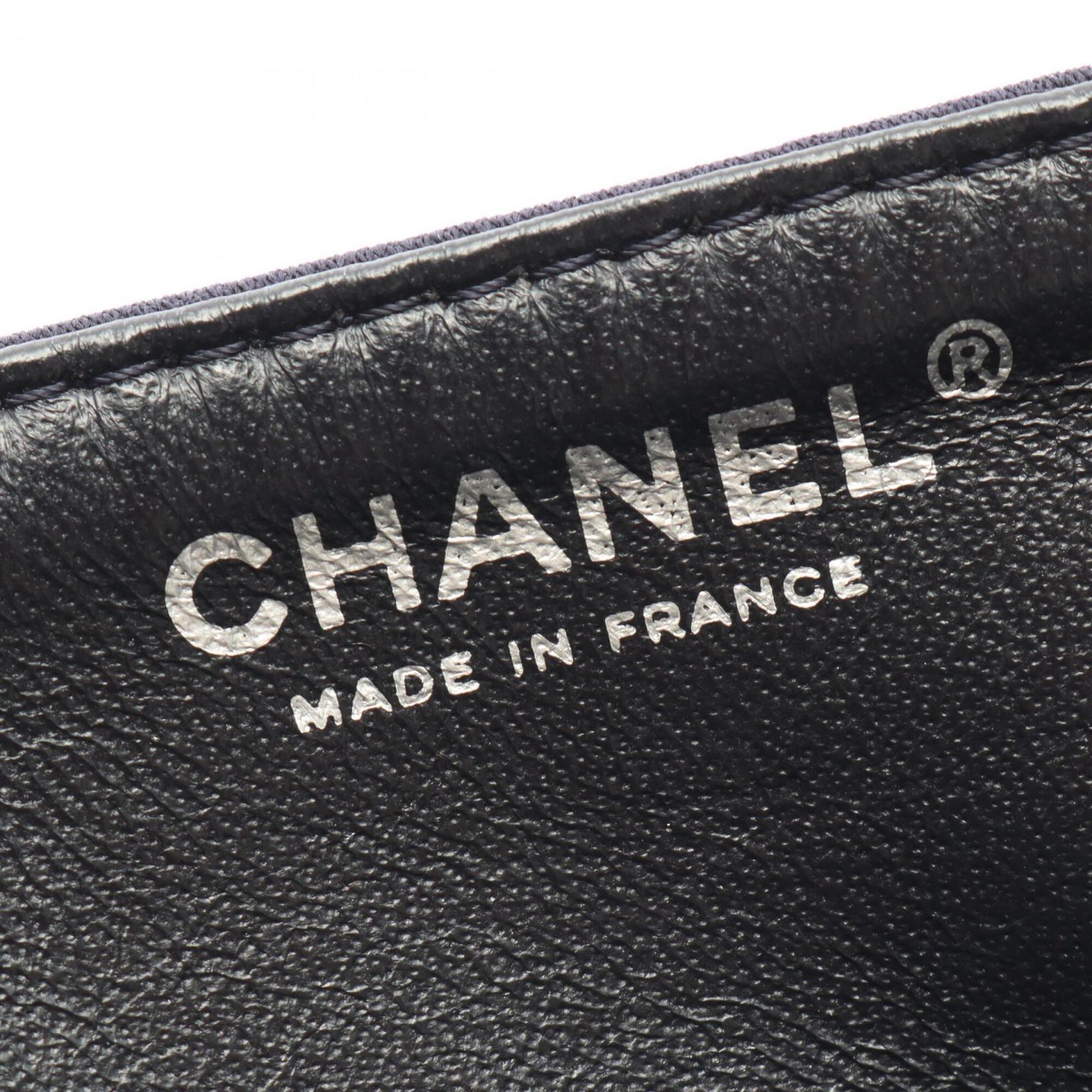 Chanel Navy Fabric Handbag Shoulder Bag (Pre-Owned)