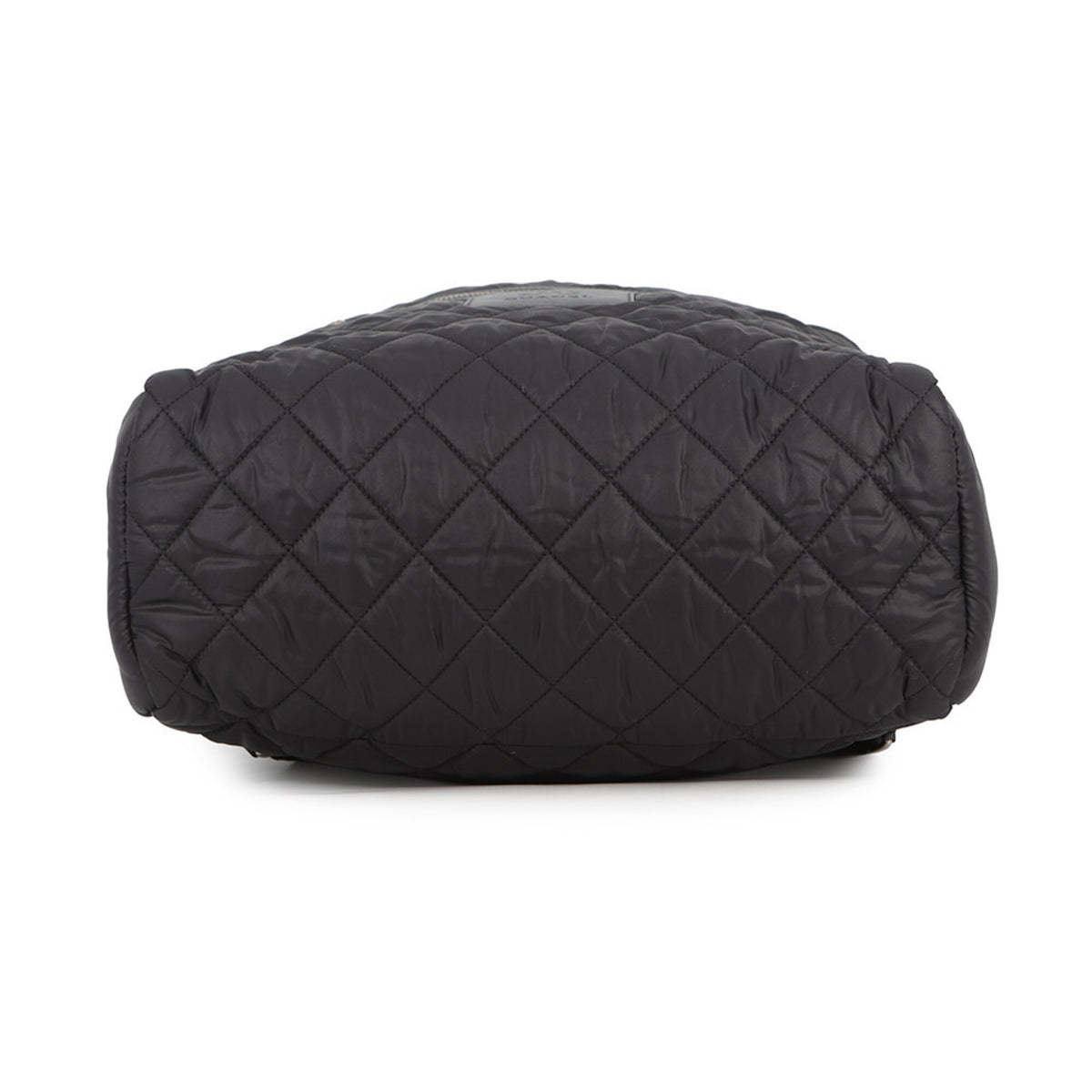 Chanel Black Bordeaux Nylon Leather Handbag (Pre-Owned)