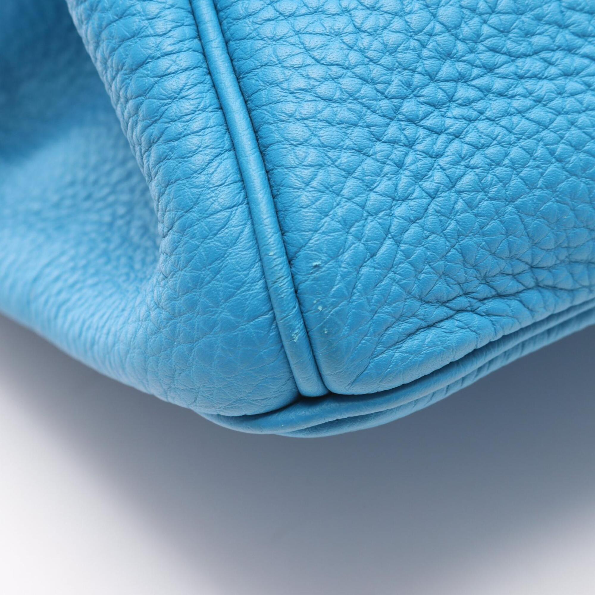 Hermes Blue Togo Leather Leather Handbag (Pre-Owned)