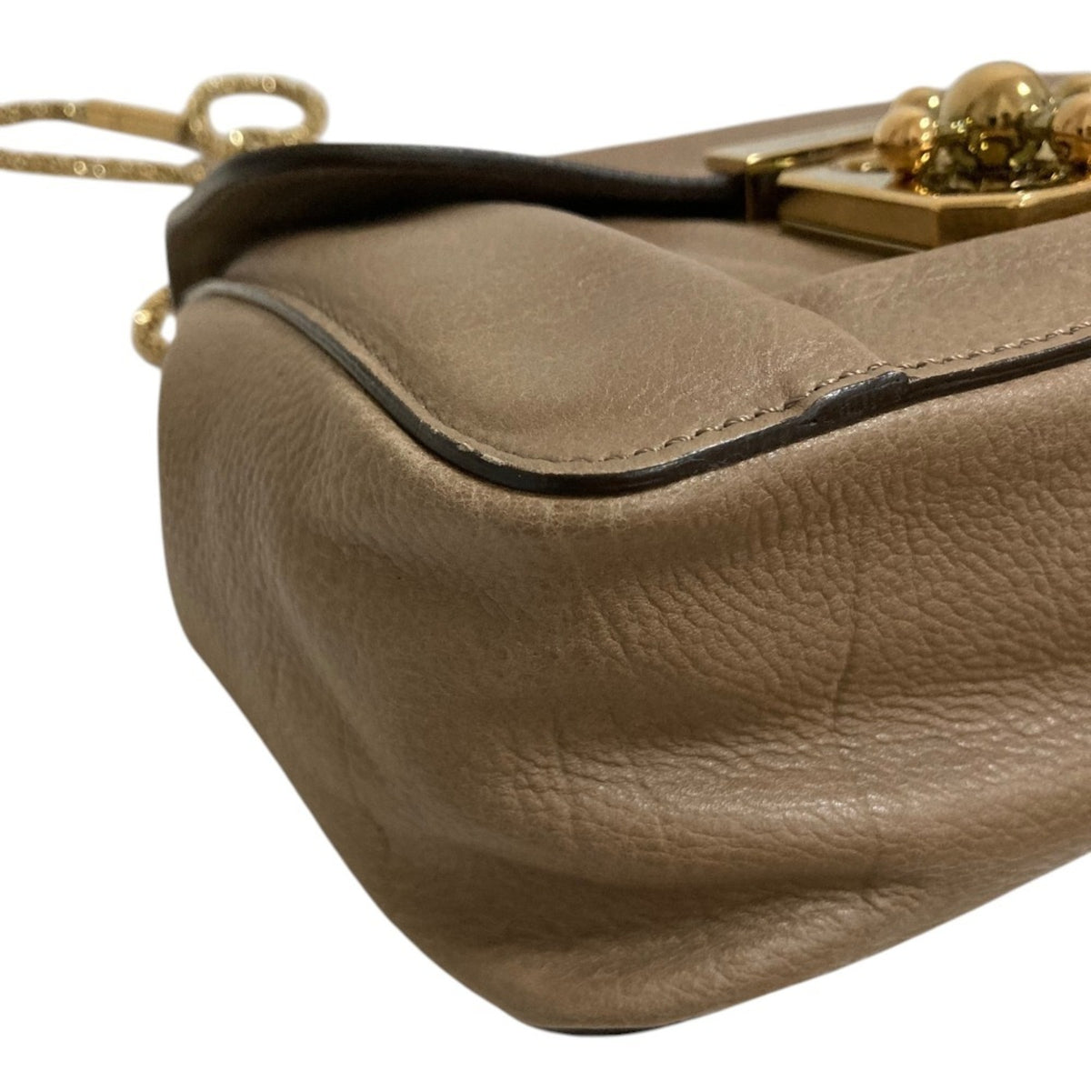 Chloé Grayish Leather Shoulder Bag (Pre-Owned)