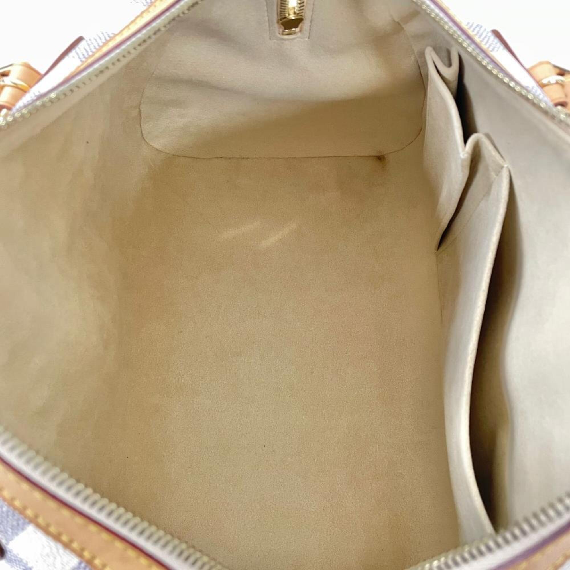 Louis Vuitton White Damier Azur Leather Handbag (Pre-Owned)