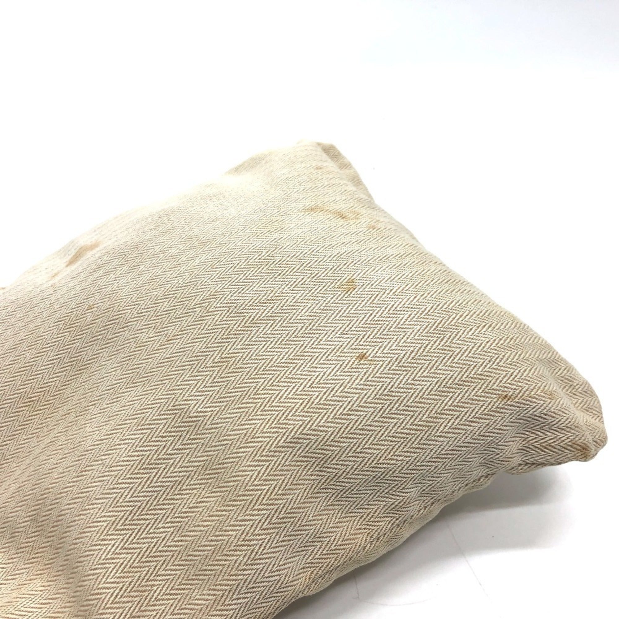 Hermes Beige Brown Toile Chevron Shoulder Bag (Pre-Owned)