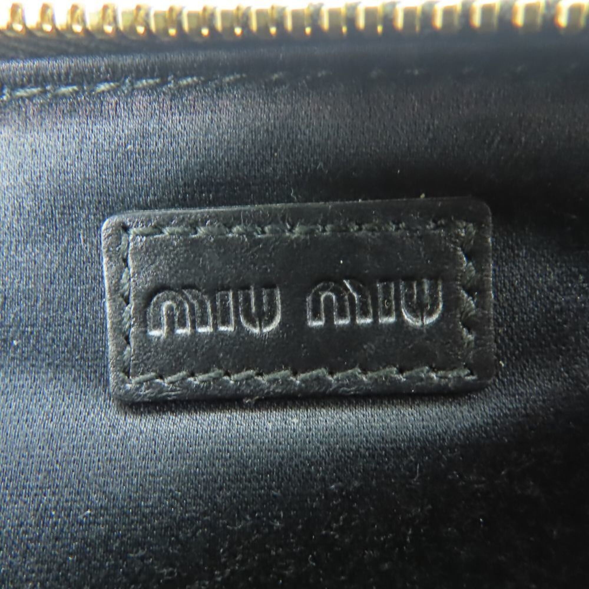 Miu Miu Black Leather Coin Purse/Coin Case (Pre-Owned)