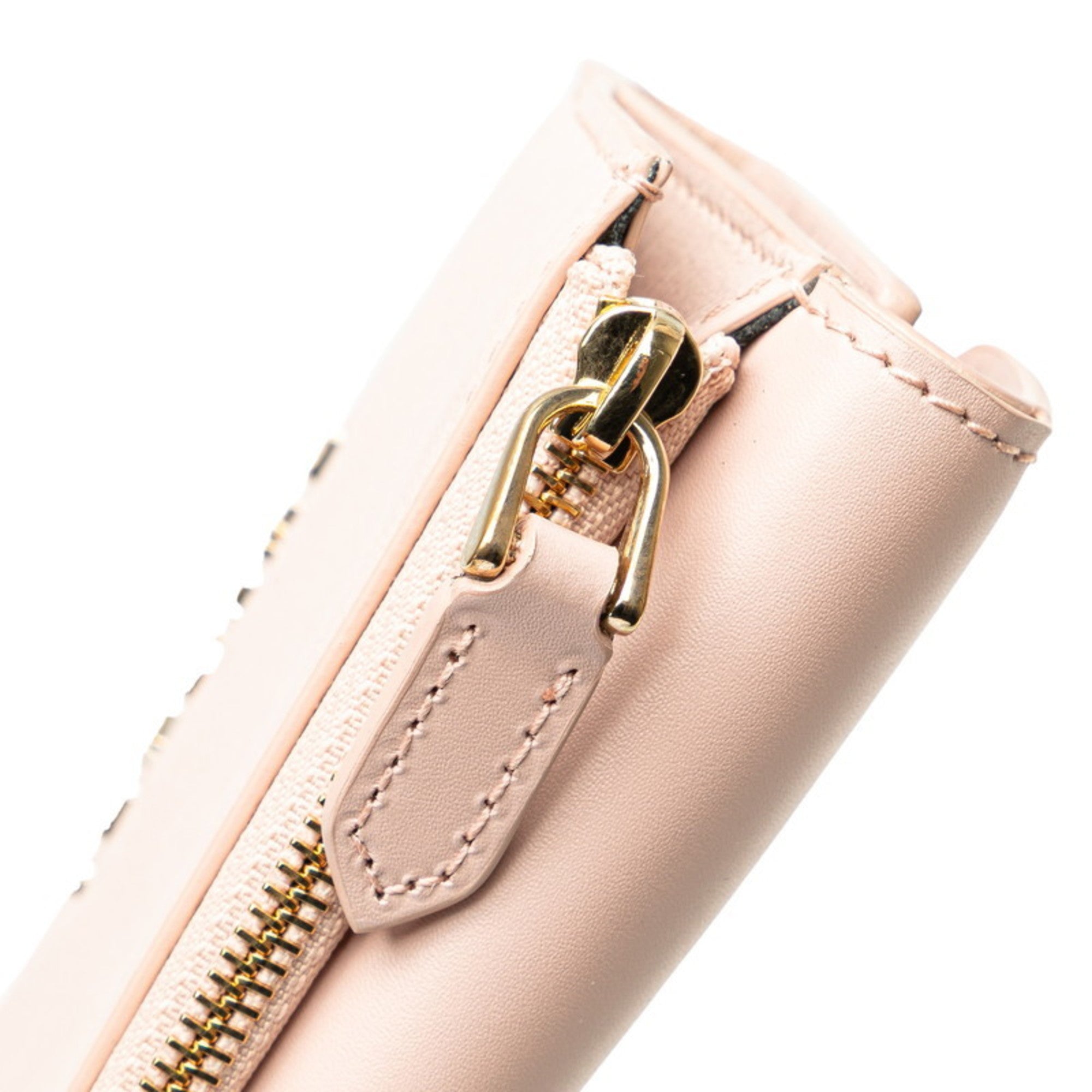 Bvlgari Pink Leather Wallet (Tri-Fold) (Pre-Owned)