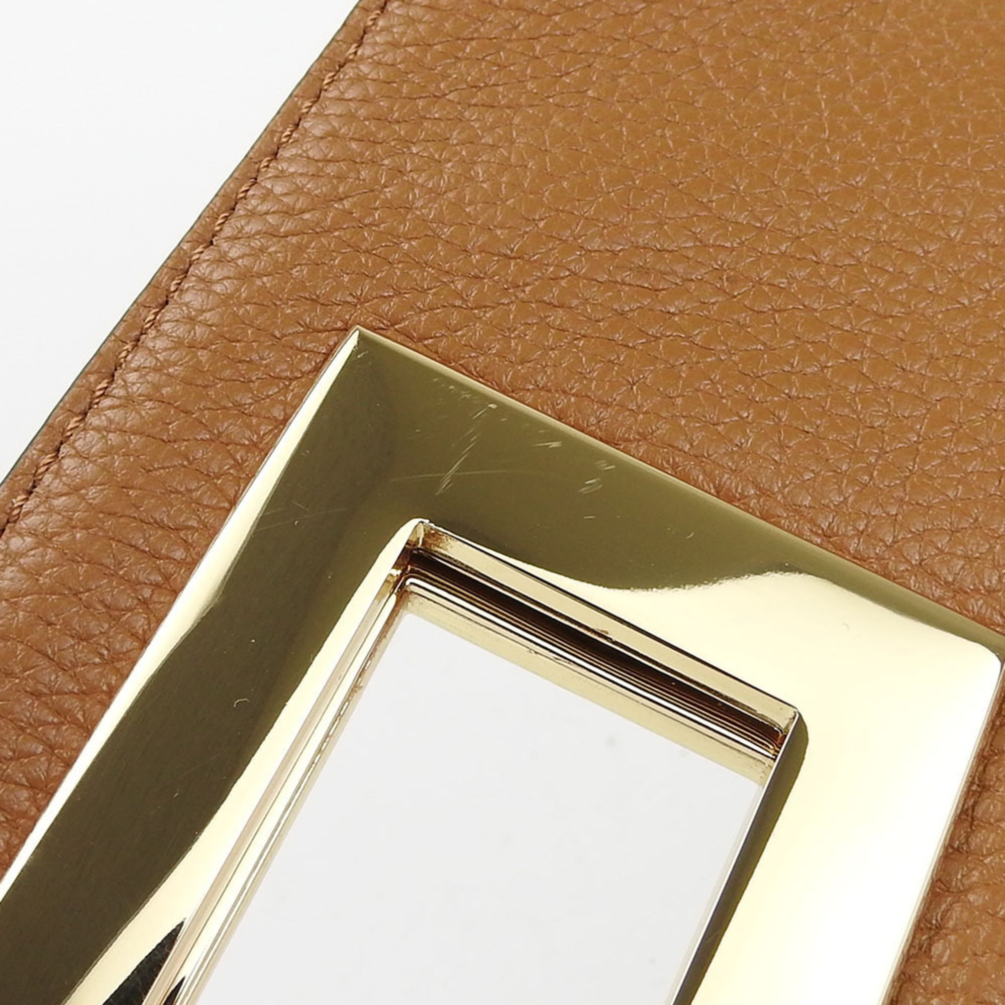 Michael Kors Camel Leather Clutch Bag Handbag (Pre-Owned)