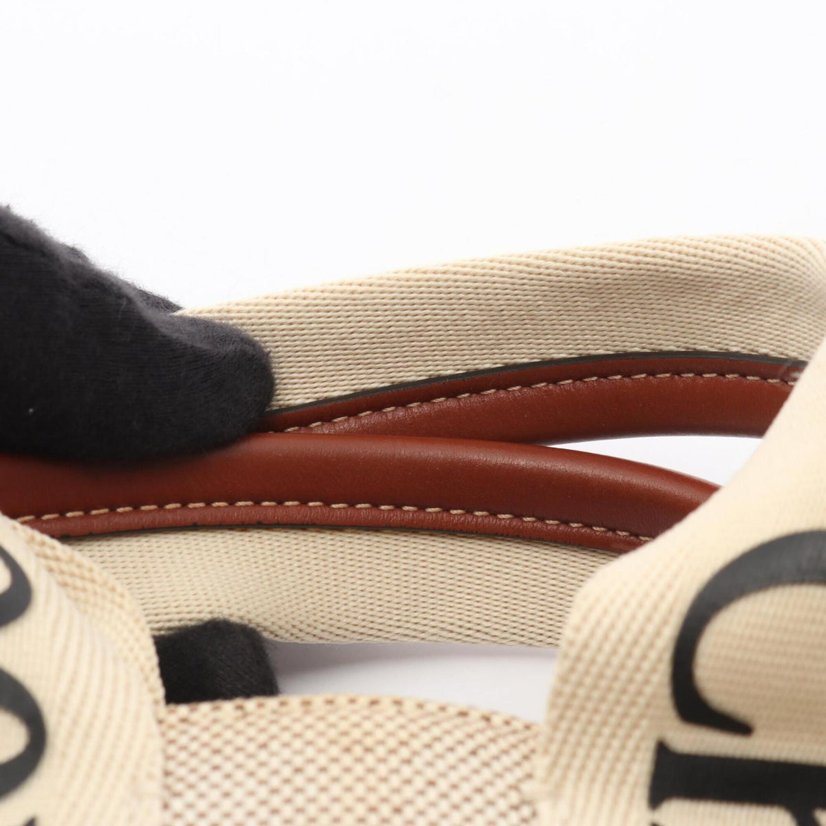 Chloé Brown Ivory Canvas Handbag (Pre-Owned)