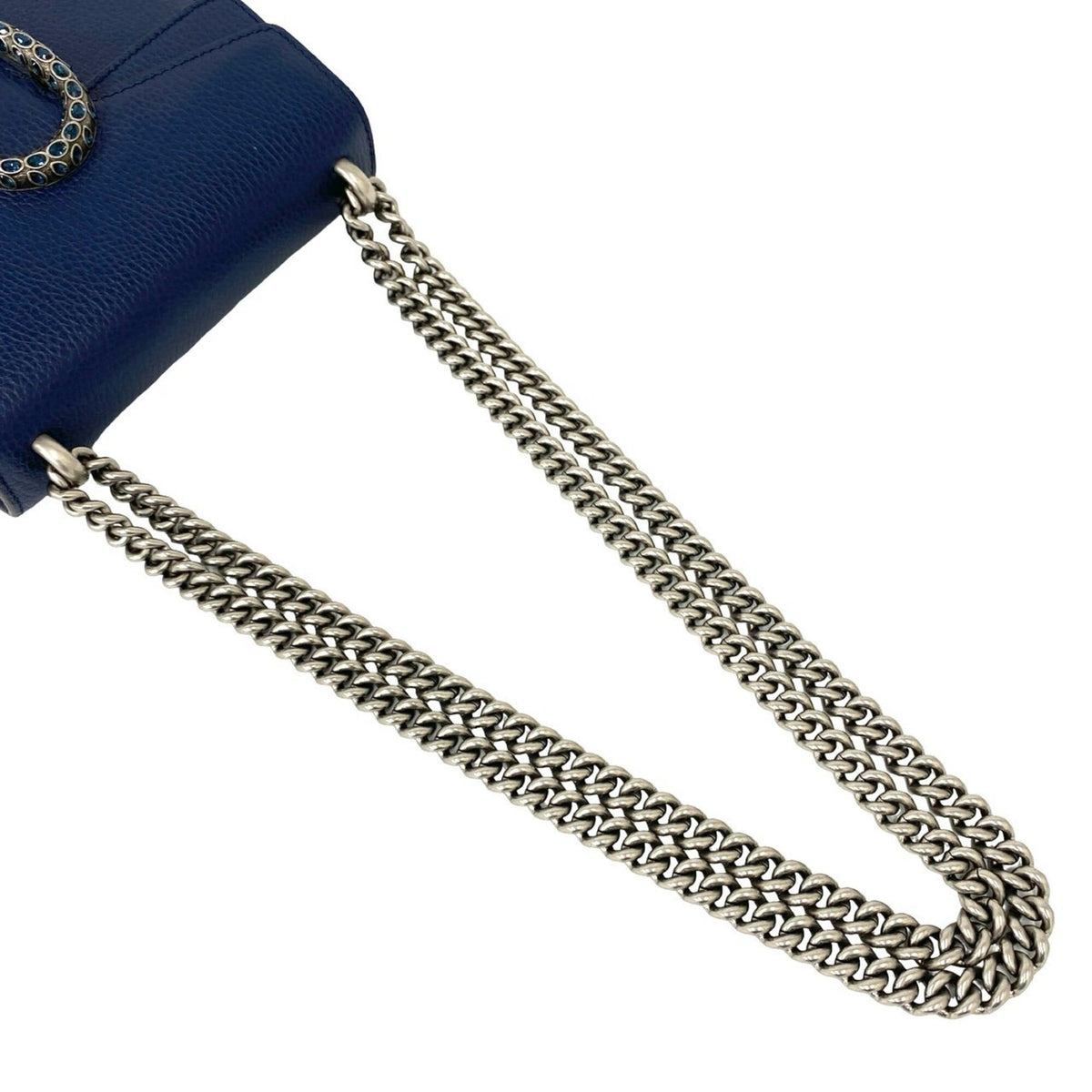 Gucci Navy Leather Shoulder Bag (Pre-Owned)