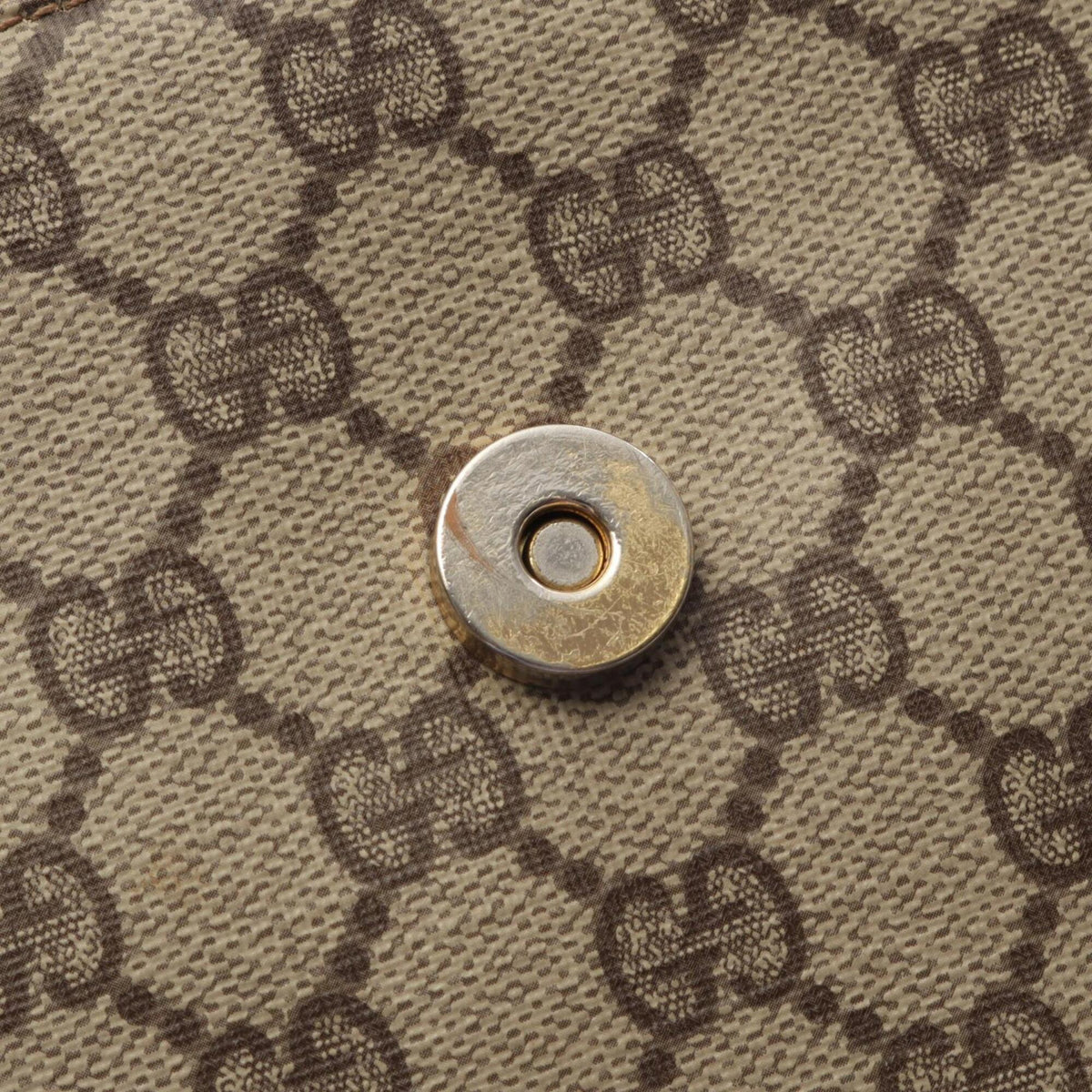 Gucci Beige Brown Gg Supreme Leather Handbag (Pre-Owned)
