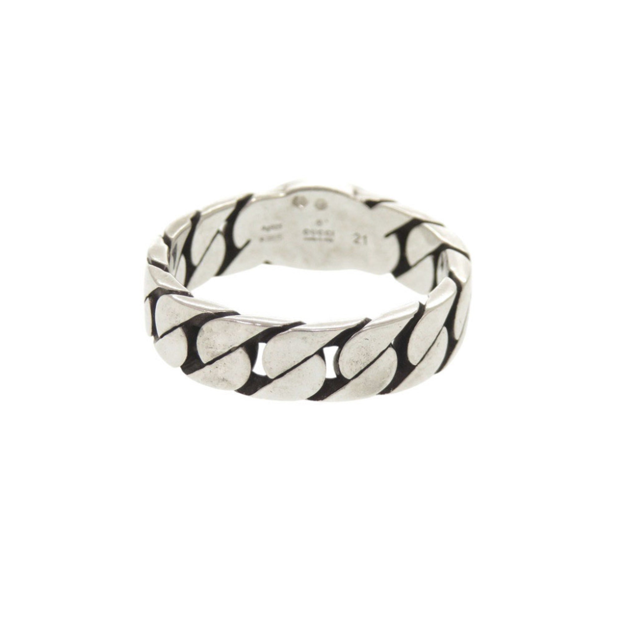 Gucci Silver Pink Silver 925 Band Ring (Pre-Owned)