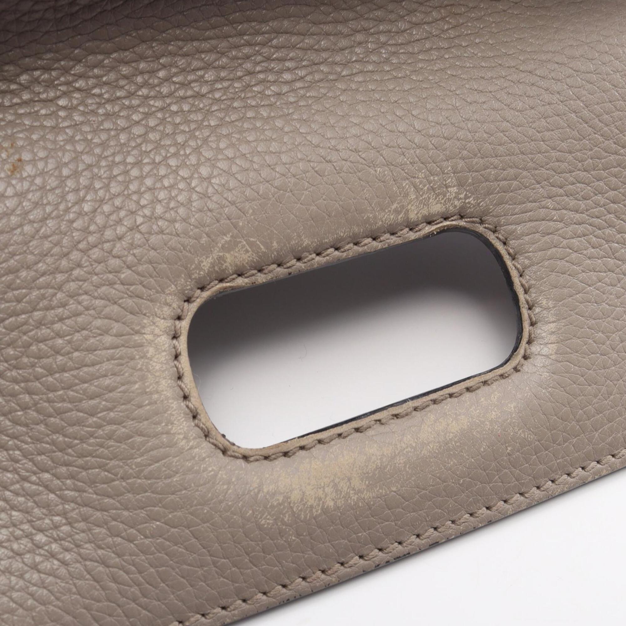 Gucci Gray Leather Handbag (Pre-Owned)