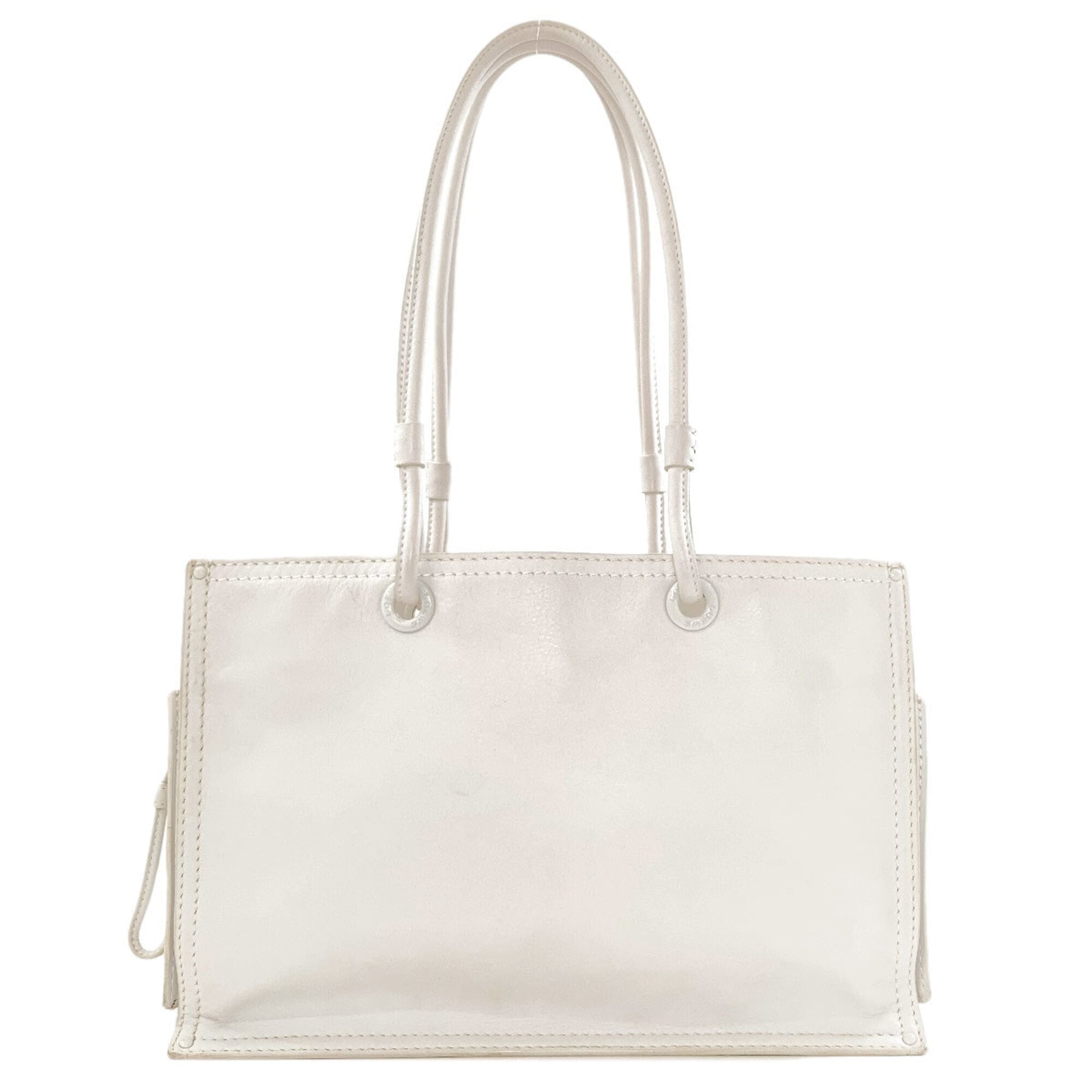 Loewe White Leather Tote Bag (Pre-Owned)